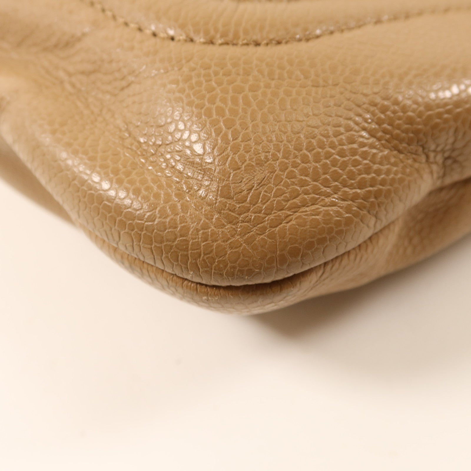 CHANEL 牛皮皮革Shoulder Bag銀扣鏈帶肩背袋