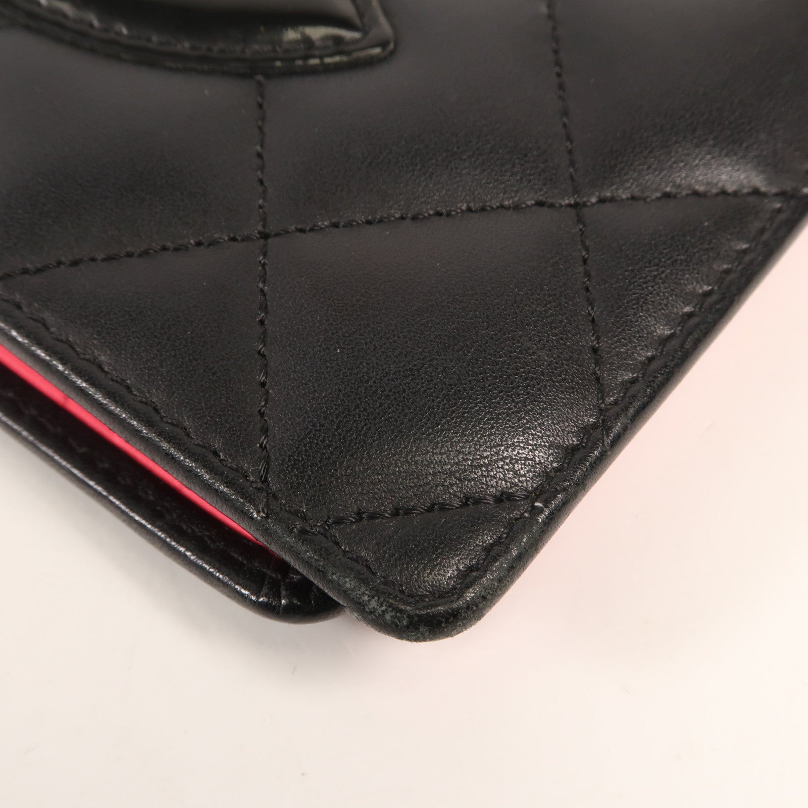 CHANEL 牛皮皮革Cambon Wallet銀扣長錢包