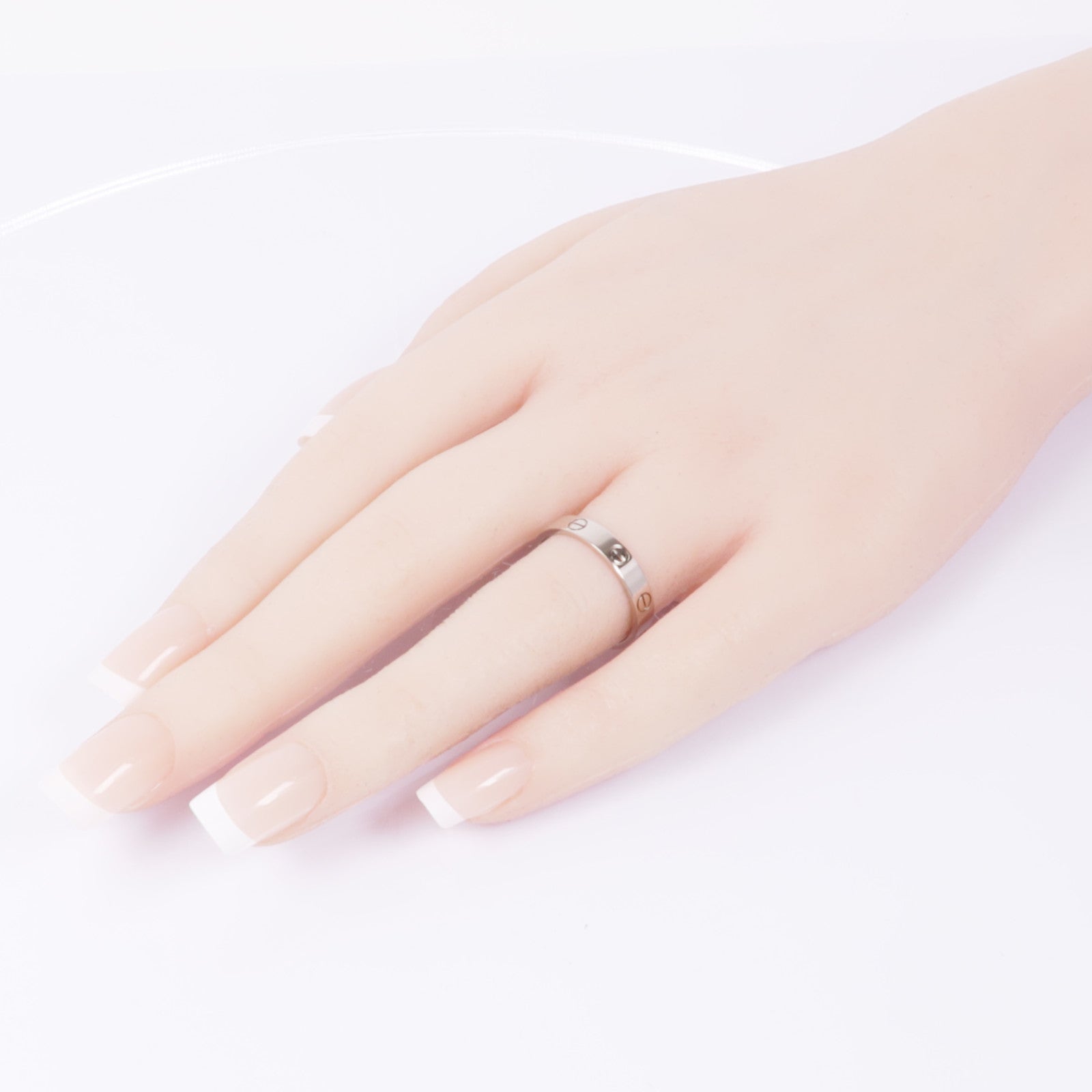 CARTIER 18K白金Mini Love Ring戒指Cartier#57/US#7.75