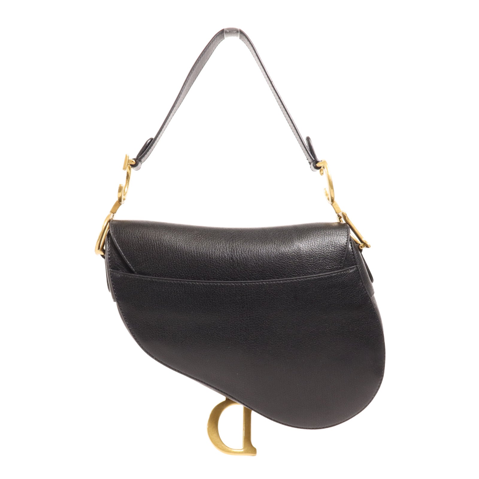 Dior 牛皮皮革Saddle Bag金扣手挽肩背兩用袋