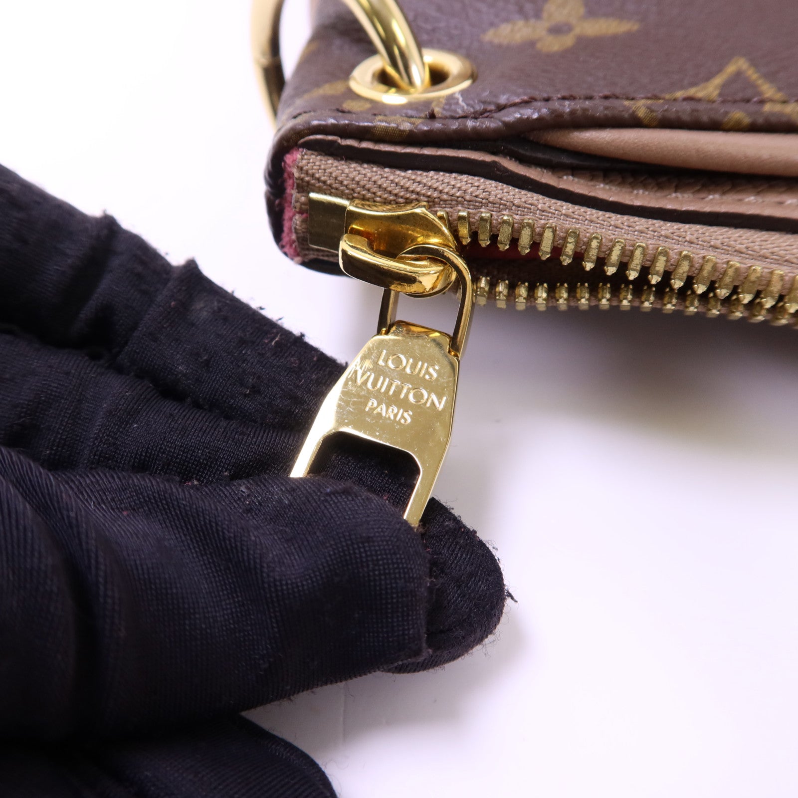LOUIS VUITTON Monogram Pallas MM金扣手挽肩背兩用袋