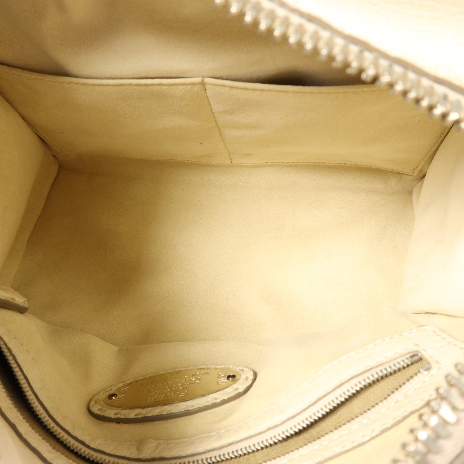 FENDI 牛皮/蛇皮皮革2 Way Shoulder Bag銀扣手挽肩背兩用袋