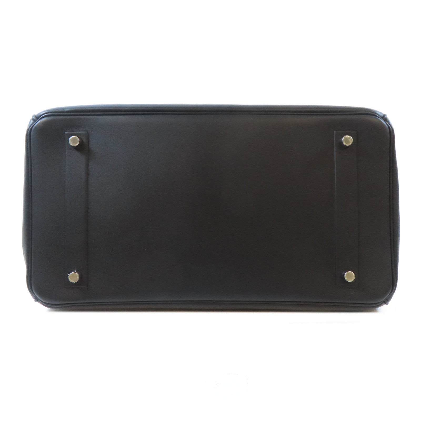 HERMES 【激減優惠】Swift皮革Birkin 35銀扣手挽袋黑色