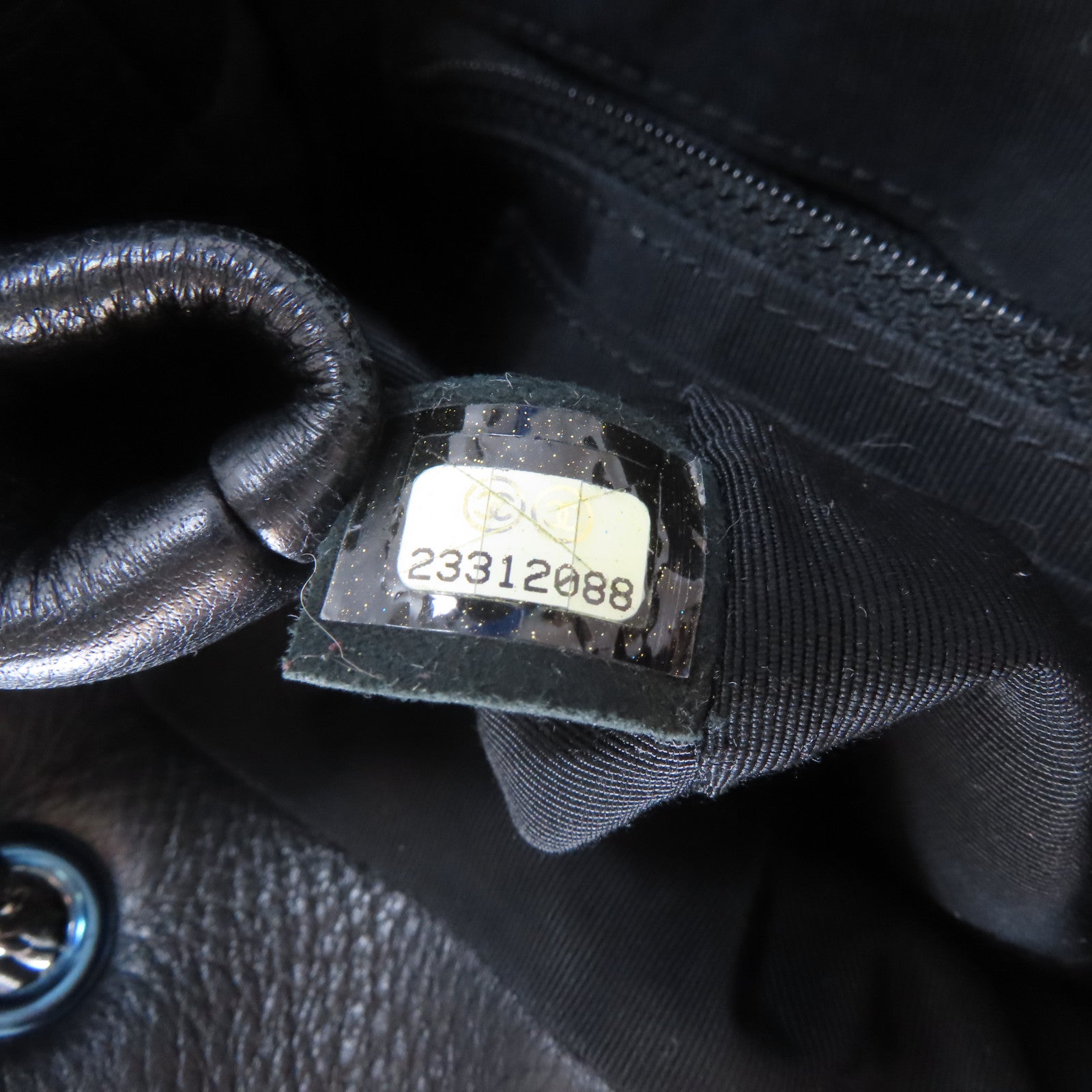 CHANEL 【激減優惠】斜紋牛皮皮革Chain Shoulder銀扣手挽肩背兩用袋黑色