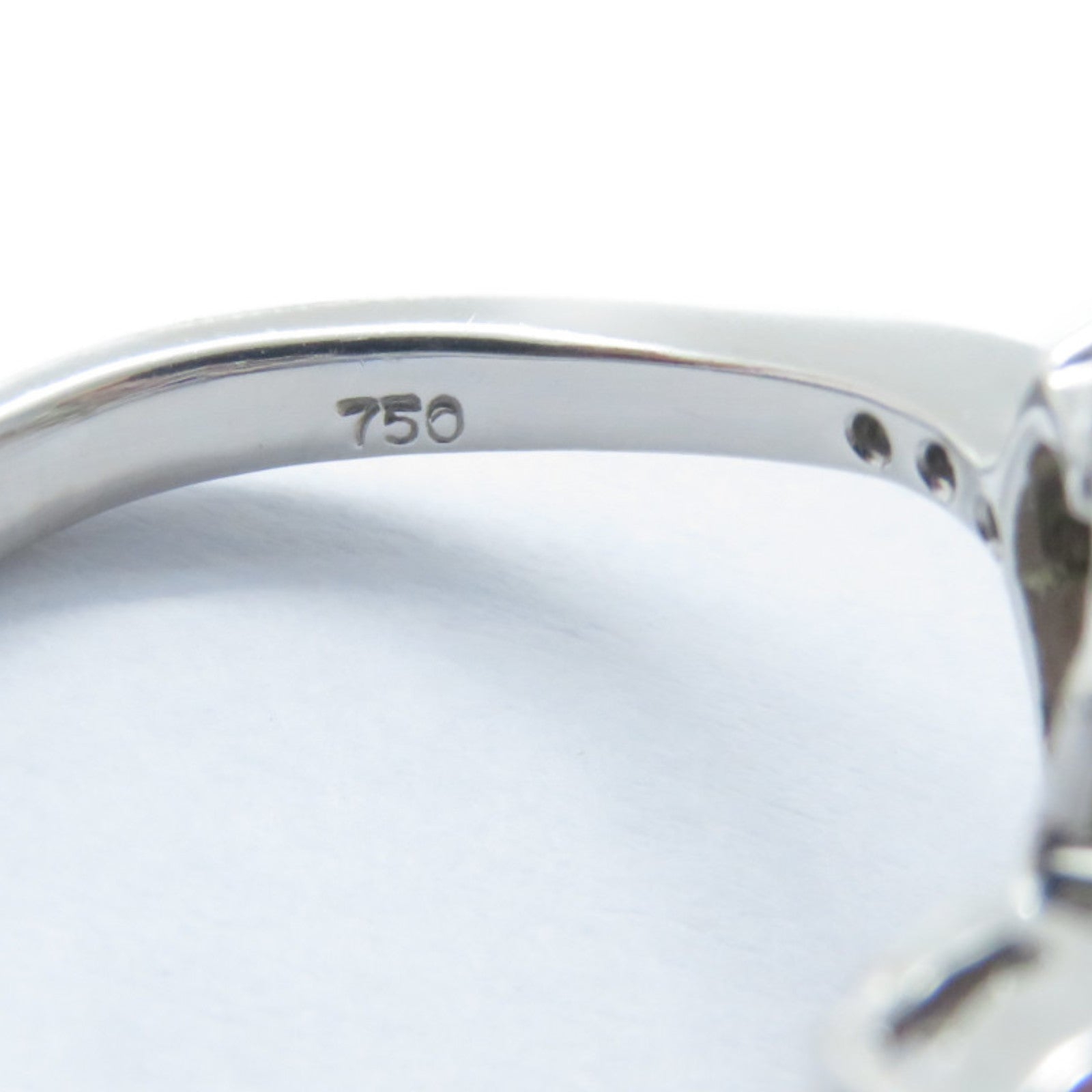 JEWELRY 18K白金Sapphire Ring 5.9g寶石戒指銀色/多色US#6