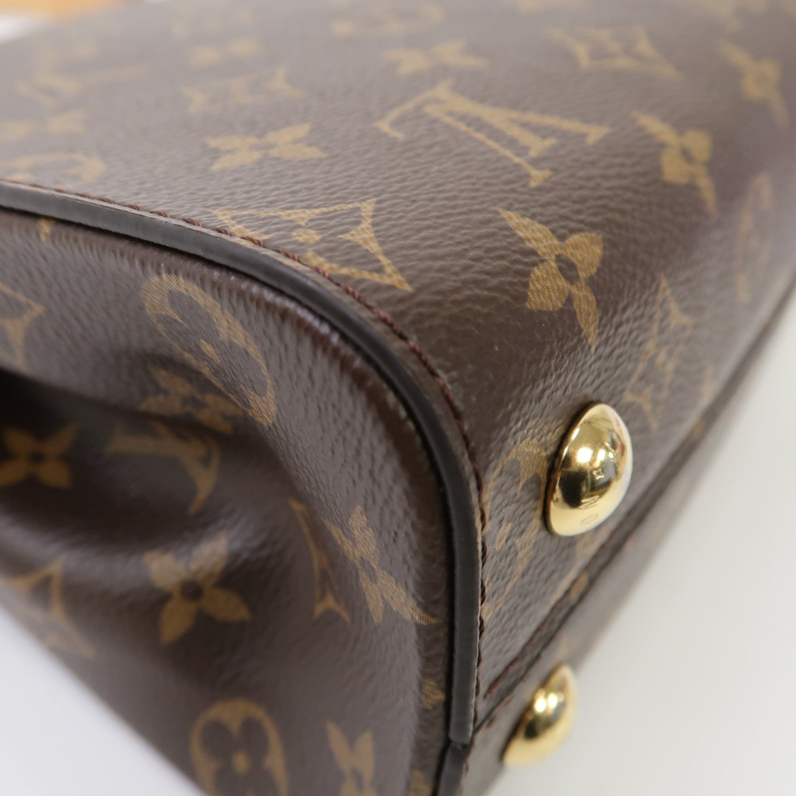 LOUIS VUITTON Monogram Cluny BB金扣手挽肩背兩用袋啡色
