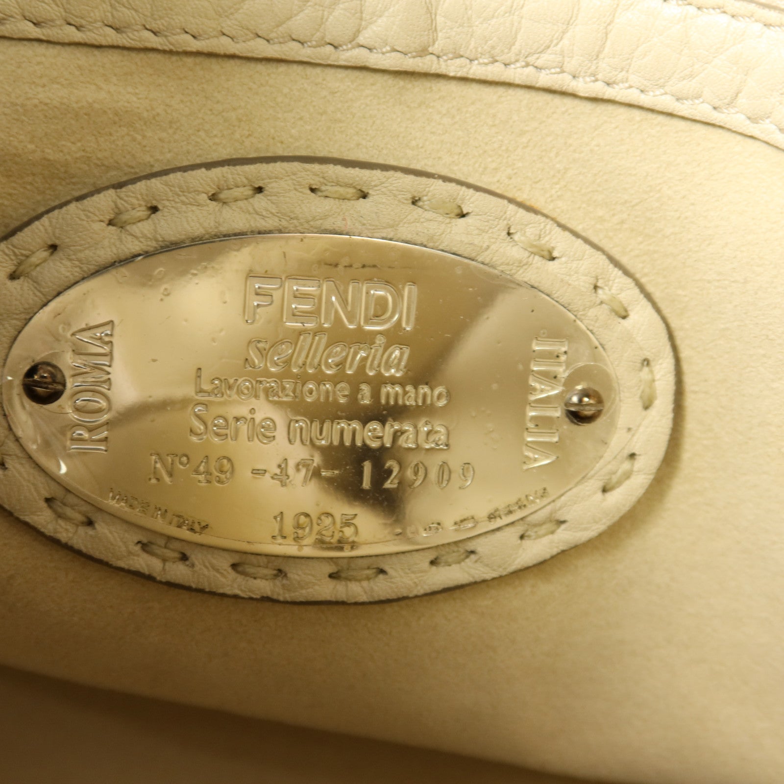 FENDI 牛皮/蛇皮皮革2 Way Shoulder Bag銀扣手挽肩背兩用袋