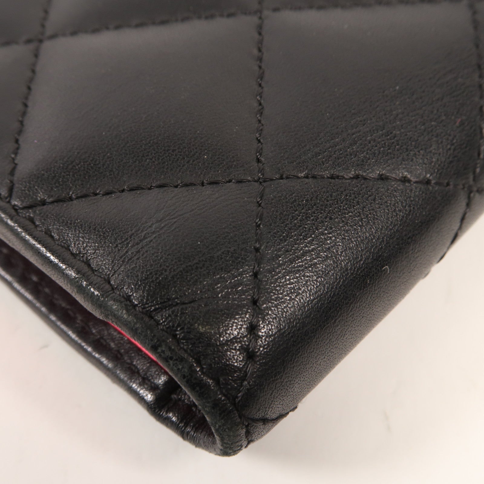 CHANEL 牛皮皮革Cambon Wallet銀扣長錢包