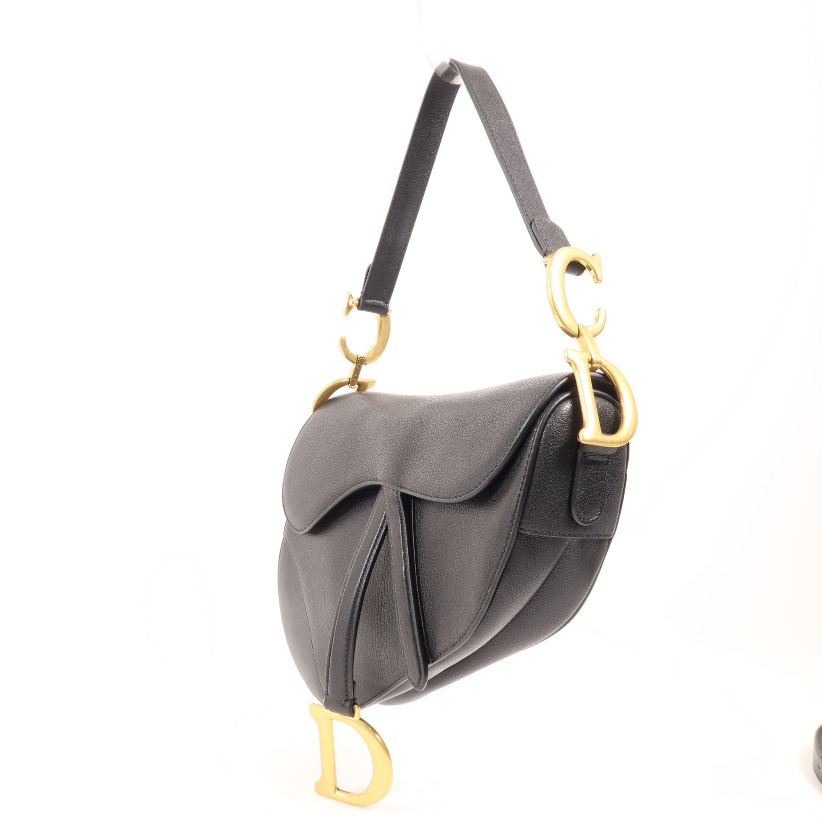 Dior 牛皮皮革Saddle Bag金扣手挽肩背兩用袋