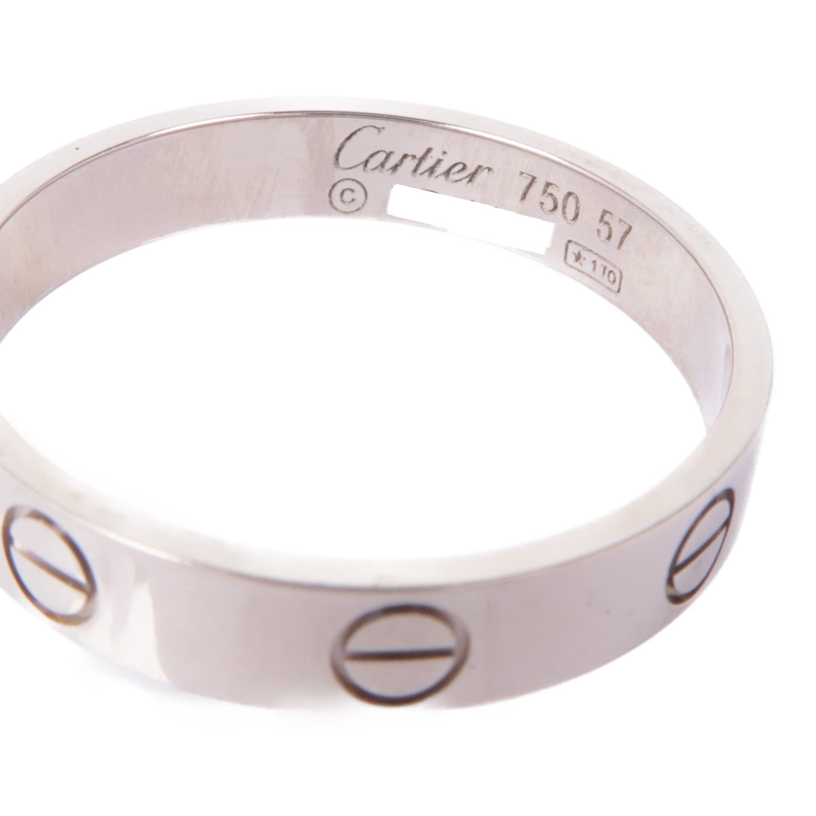 CARTIER 18K白金Mini Love Ring戒指Cartier#57/US#7.75