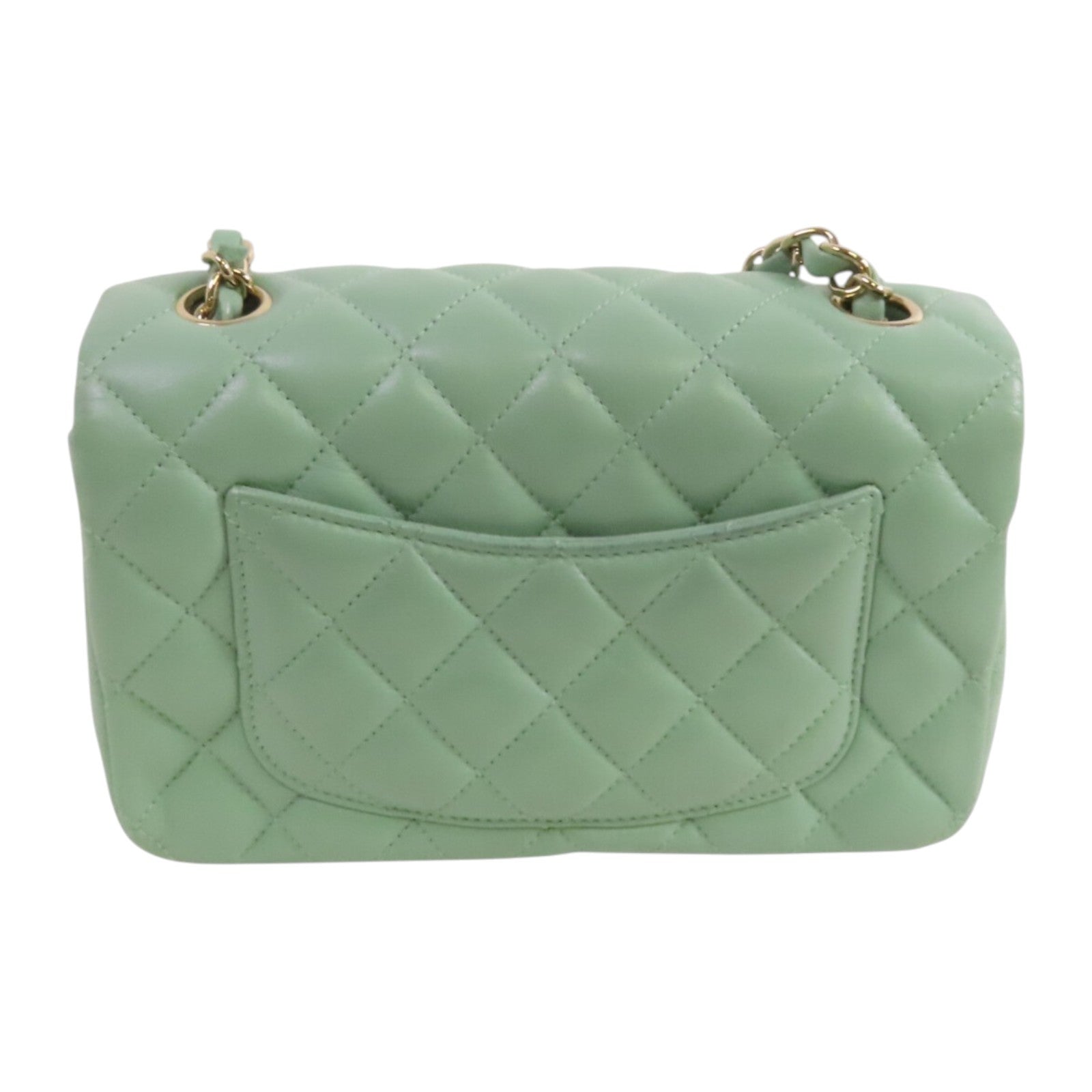 CHANEL 羊皮皮革Mini Classic 20金扣鏈帶肩背袋