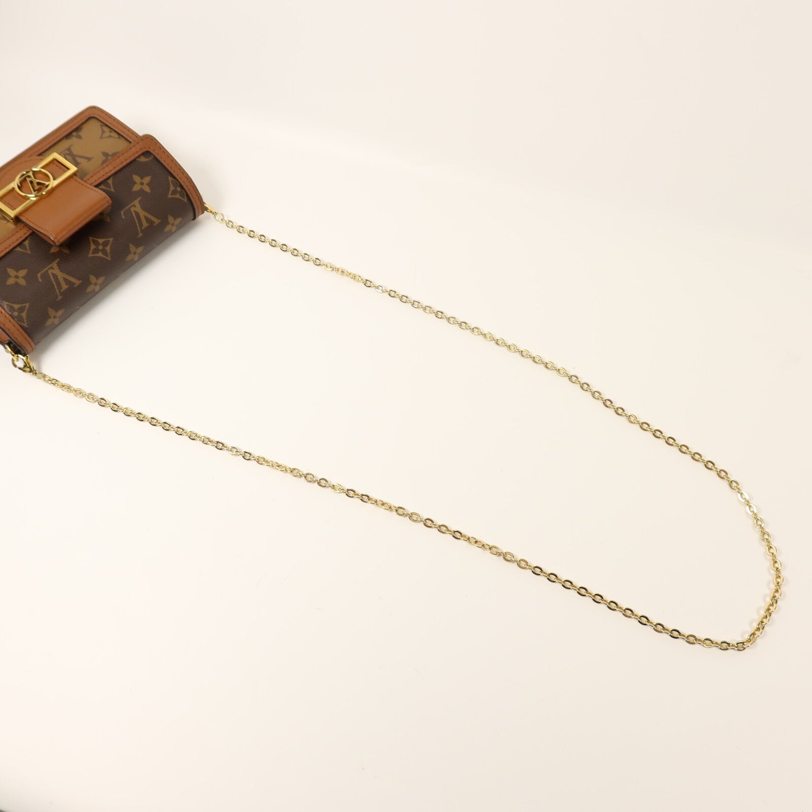 LOUIS VUITTON 【激減優惠】Monogram Reverse Dauphine金扣鏈帶肩背袋
