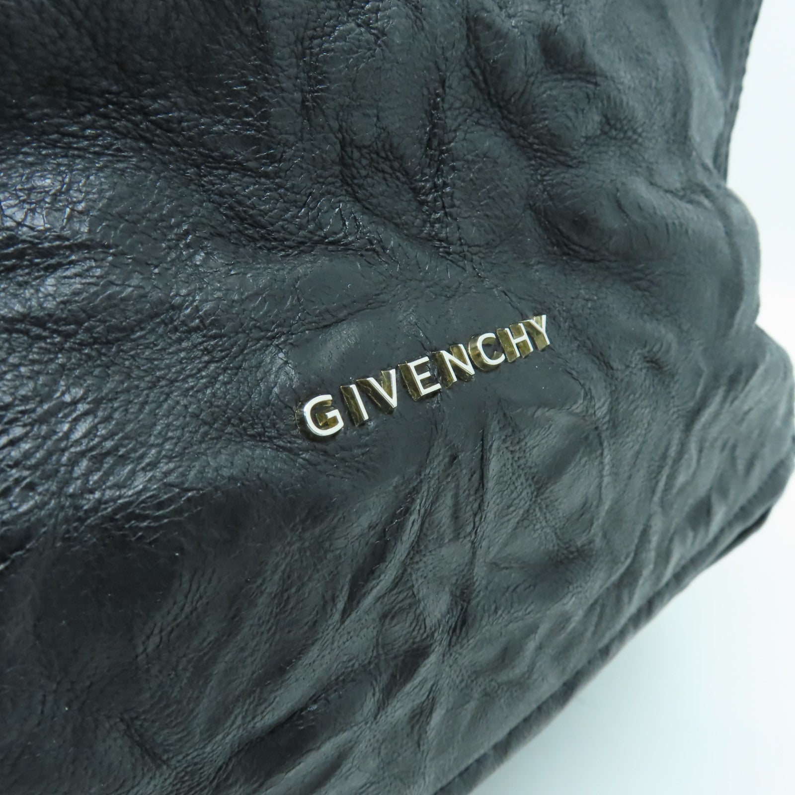 GIVENCHY 【激減優惠】牛皮皮革Pandora銀扣手挽肩背兩用袋黑色