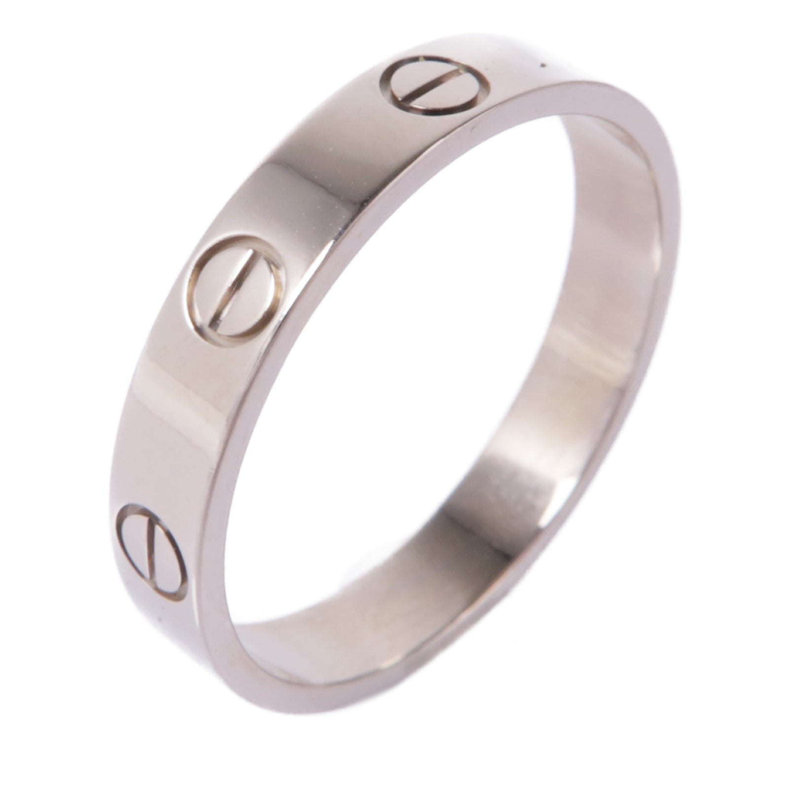 CARTIER 18K白金Mini Love Ring戒指Cartier#57/US#7.75