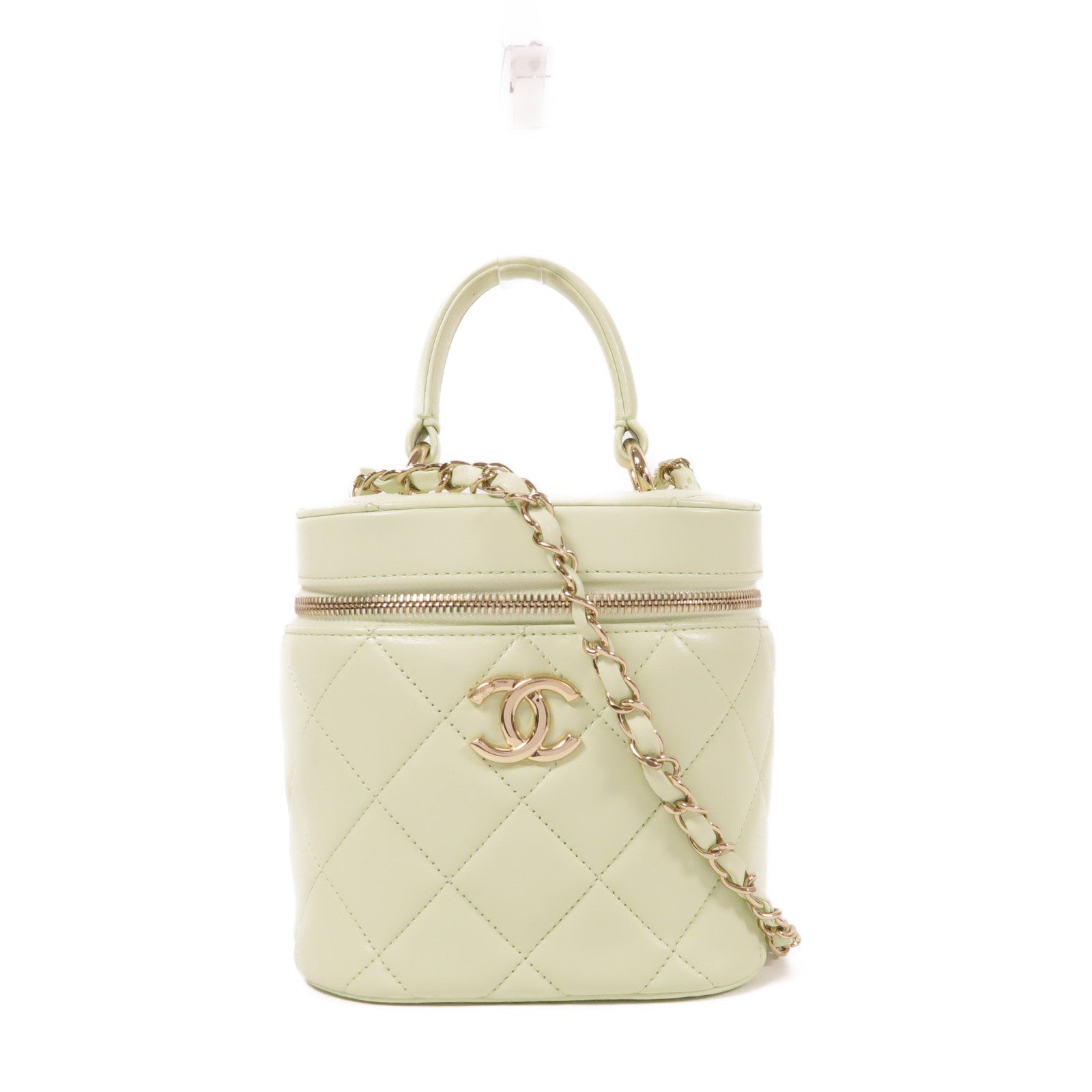 CHANEL 牛皮皮革Trendy CC Vanity Case金扣手挽肩背兩用袋