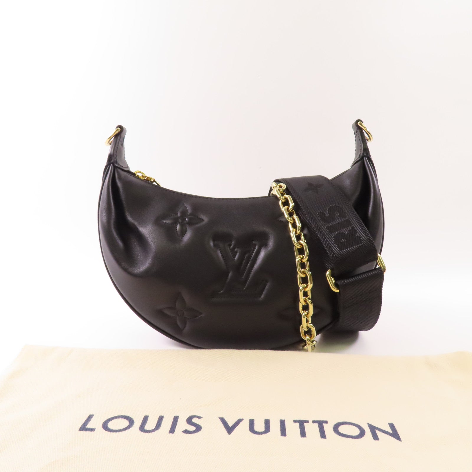 LOUIS VUITTON Monogram Empreinte Over The Moon金扣鏈帶手挽肩背兩用袋
