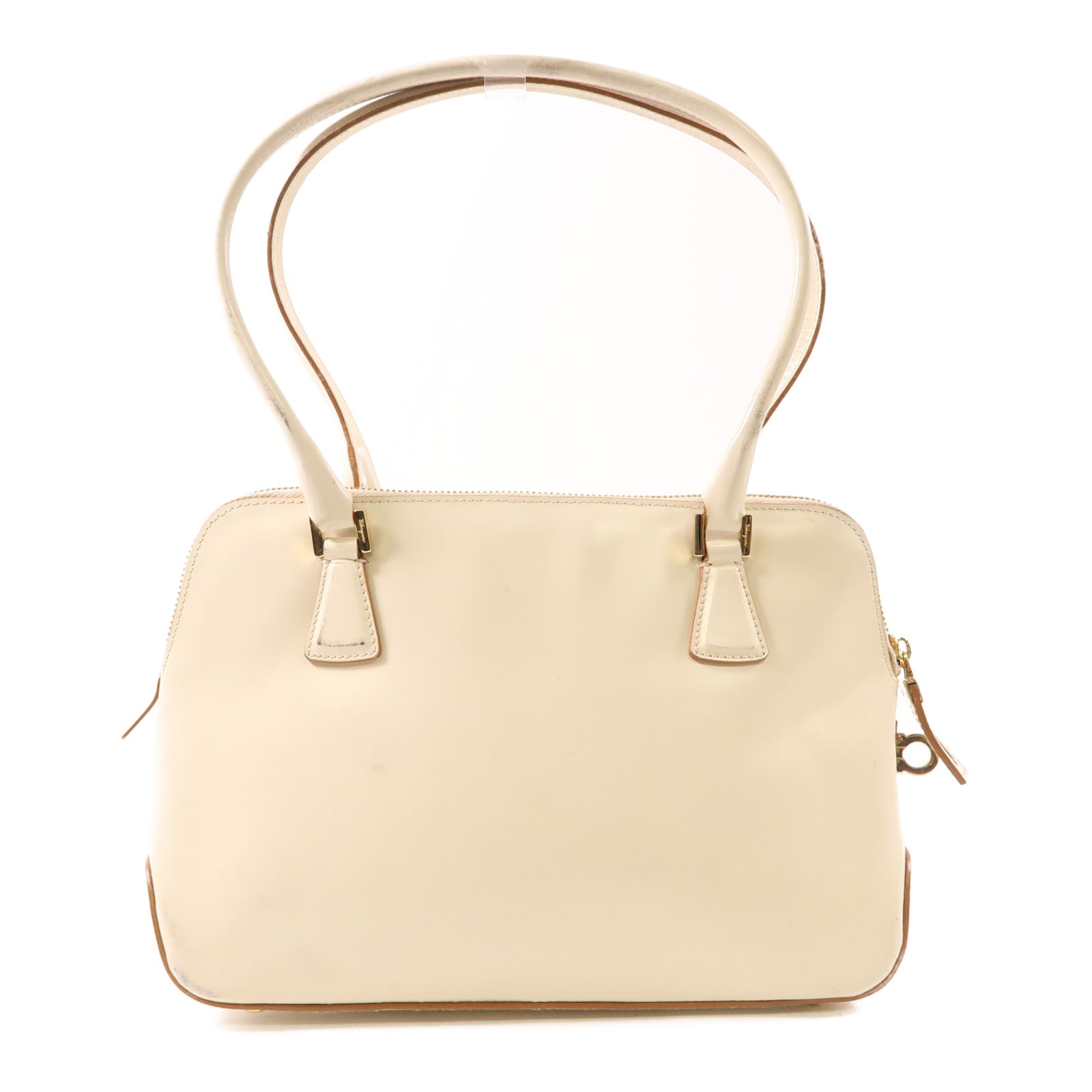 Salvatore Ferragamo 【激減優惠】塗層帆布Hand Bag金扣手挽袋