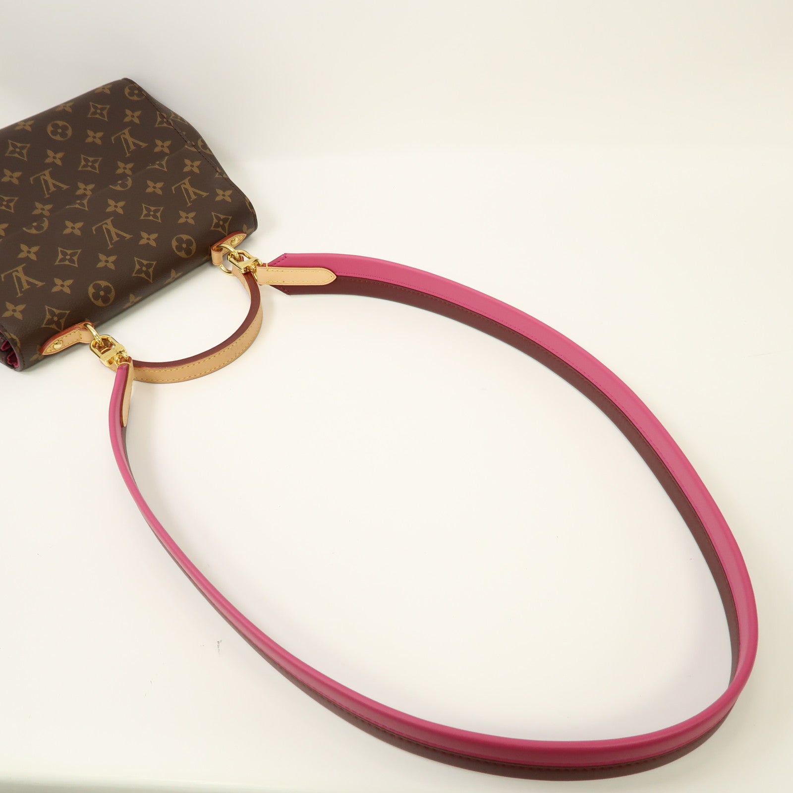 LOUIS VUITTON Monogram Cluny BB金扣手挽肩背兩用袋啡色