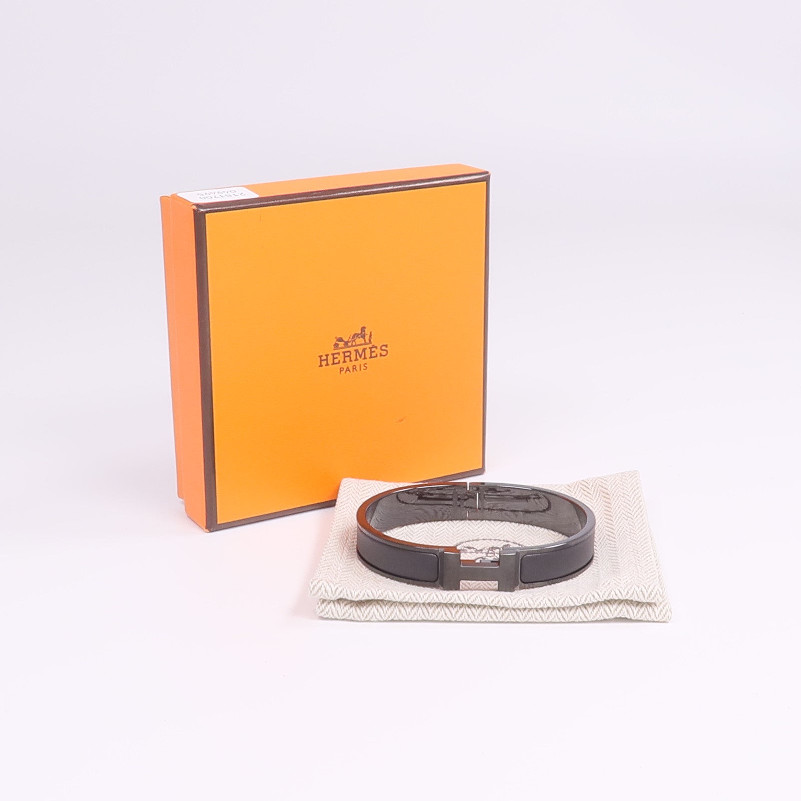 HERMES 金屬/琺瑯Clic HH So Black手鐲