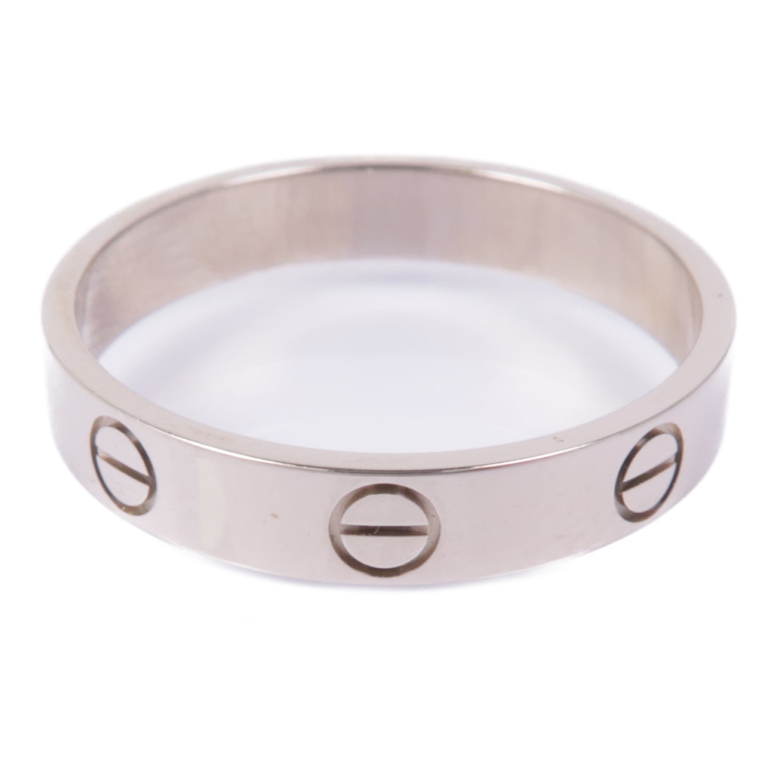 CARTIER 18K白金Mini Love Ring戒指Cartier#57/US#7.75