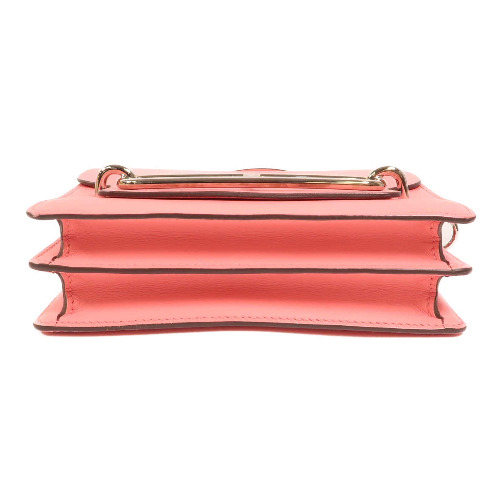 HERMES Evercolor皮革Mini Roulis銀扣肩背袋