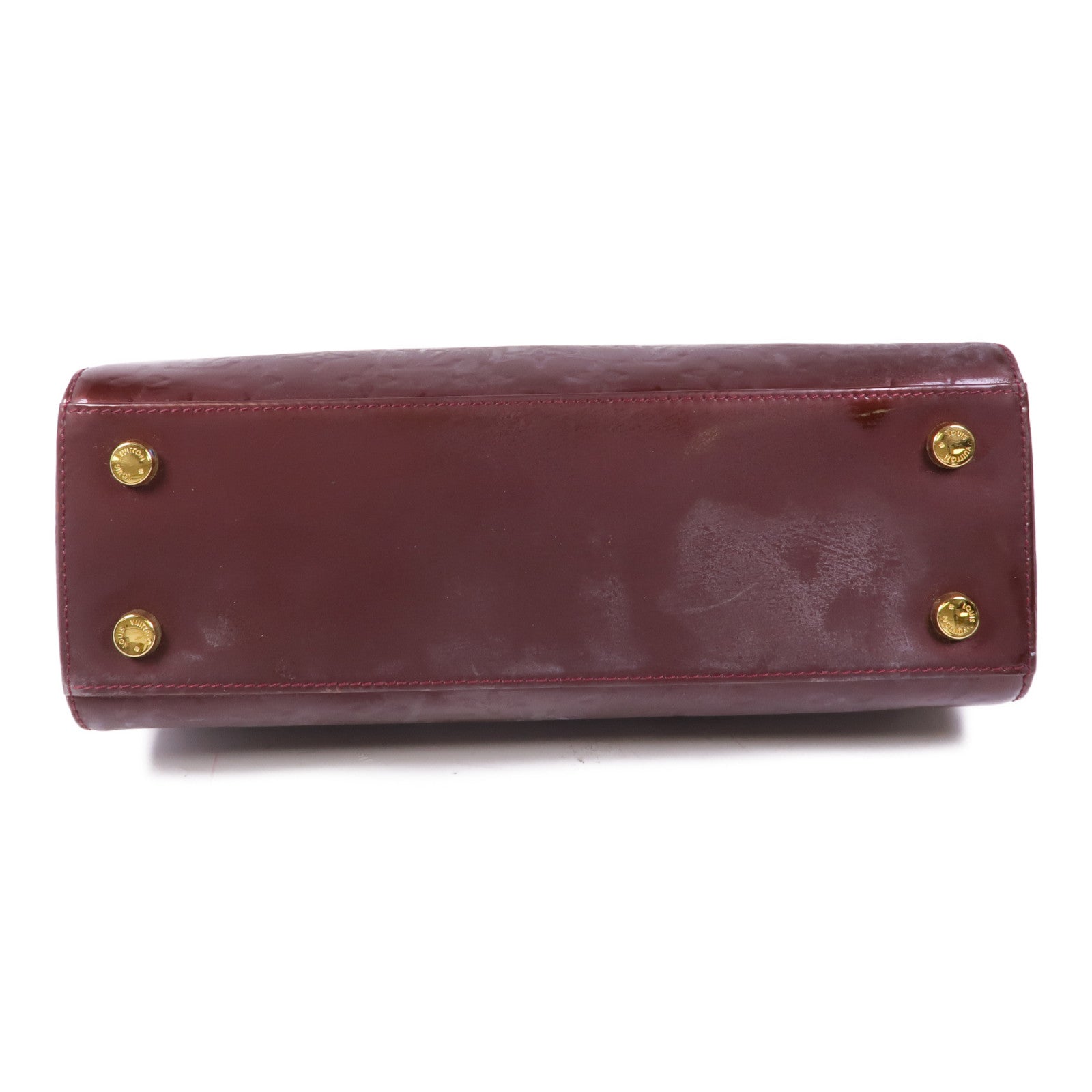 LOUIS VUITTON Vernis Brea MM金扣手挽肩背兩用袋Rouge Fauviste