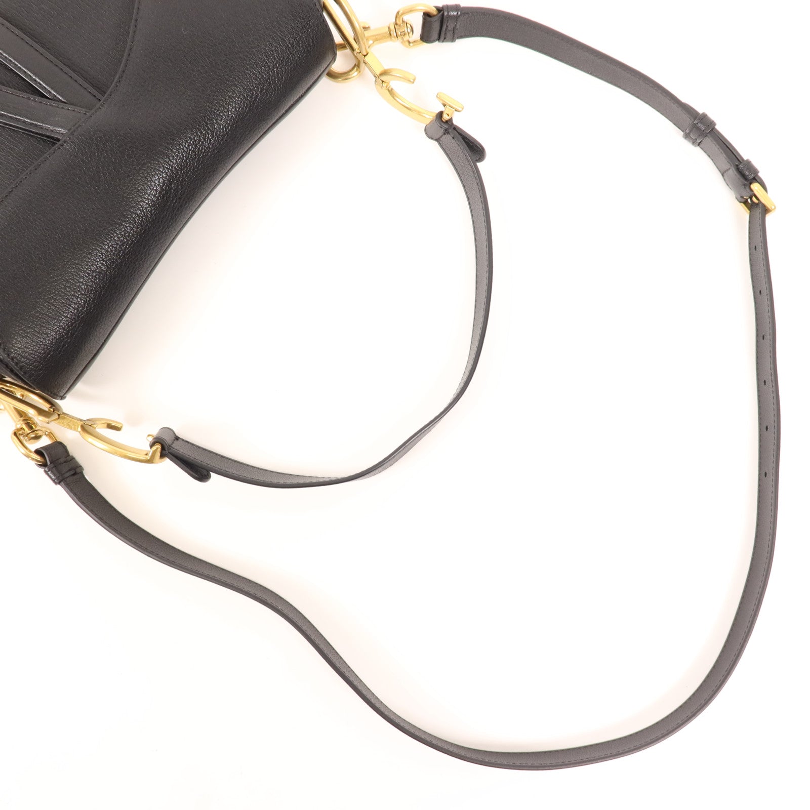 Dior 牛皮皮革Saddle Bag金扣手挽肩背兩用袋