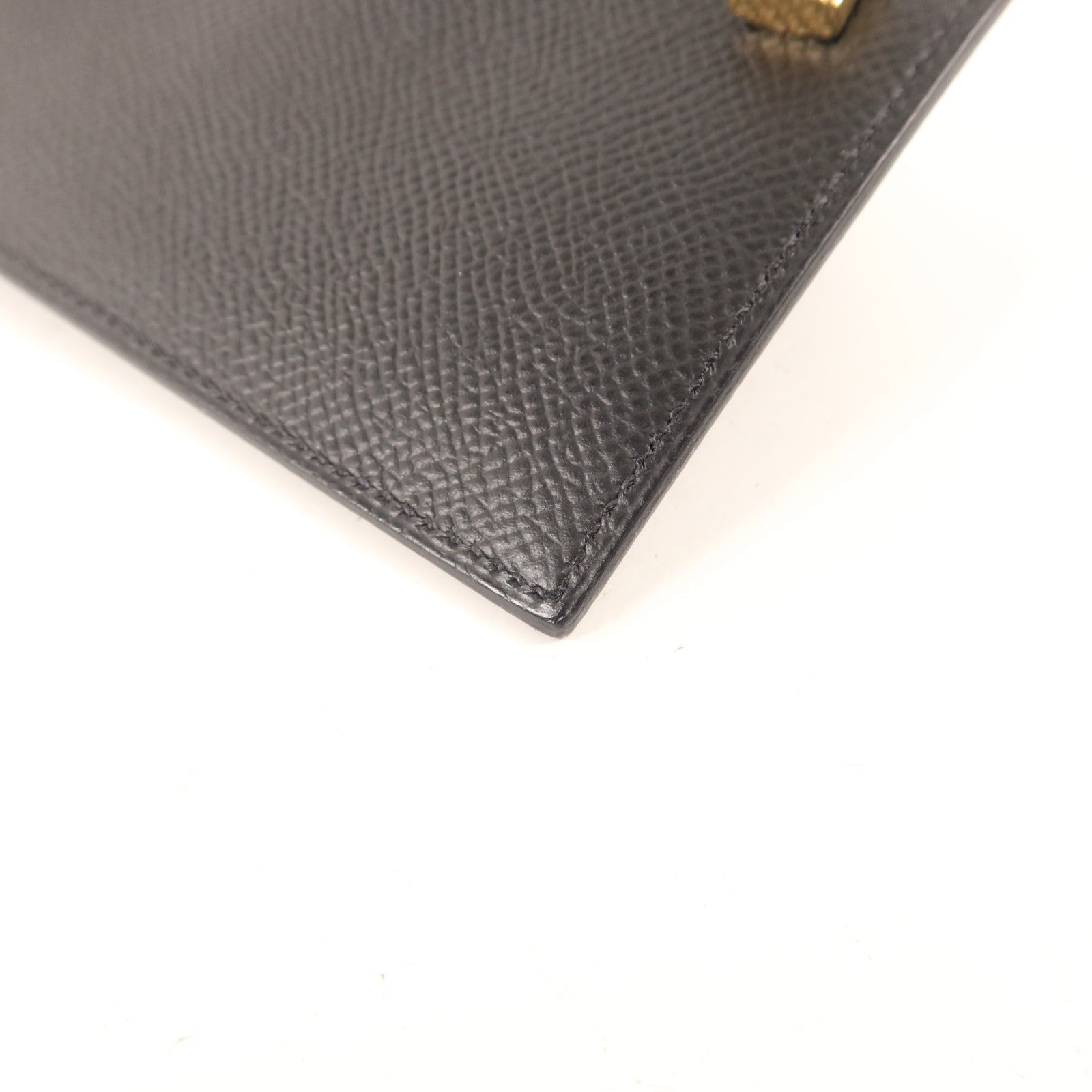HERMES Epsom皮革Kelly Pocket Wallet金扣錢包Noir