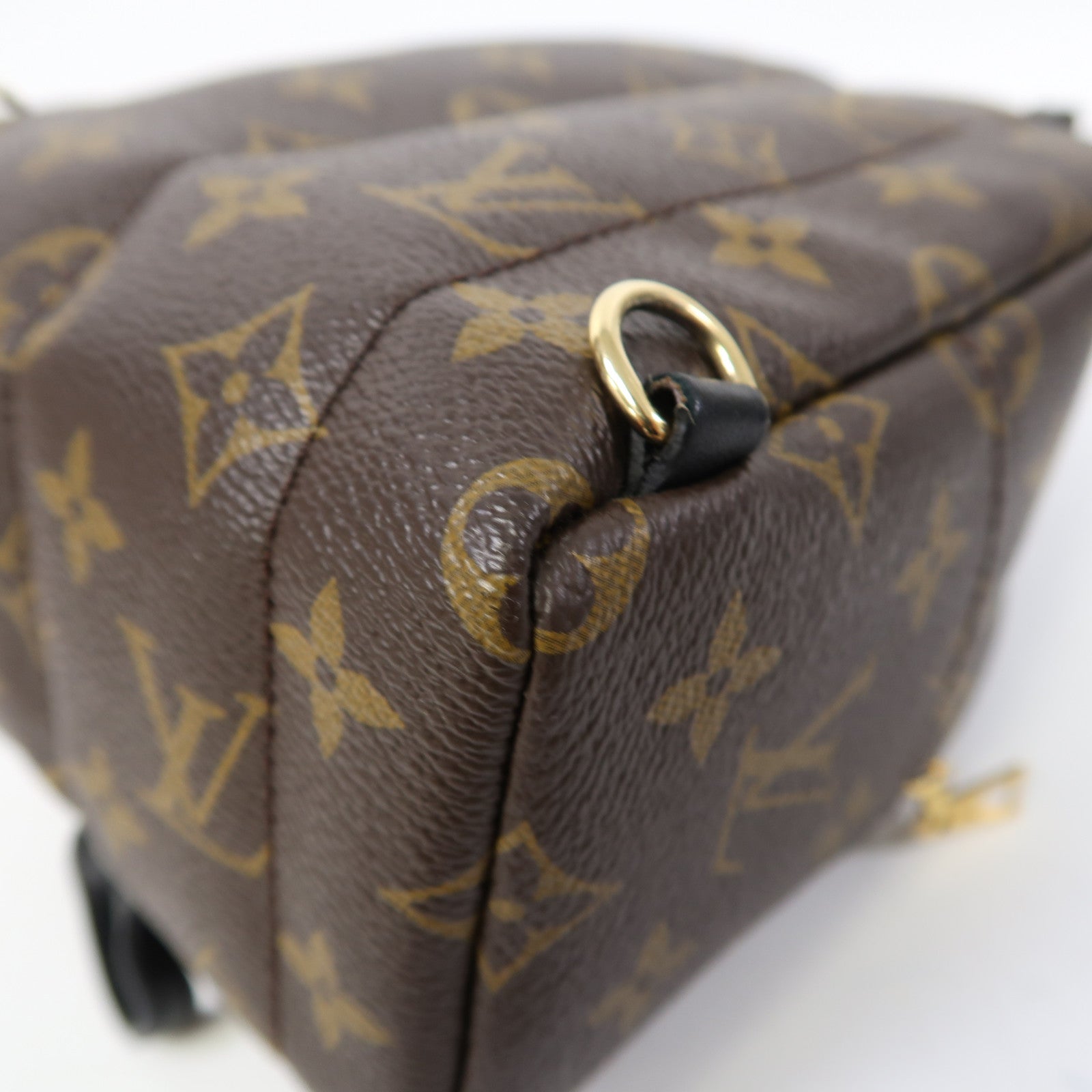 LOUIS VUITTON Monogram Palm Springs Mini金扣背包啡色
