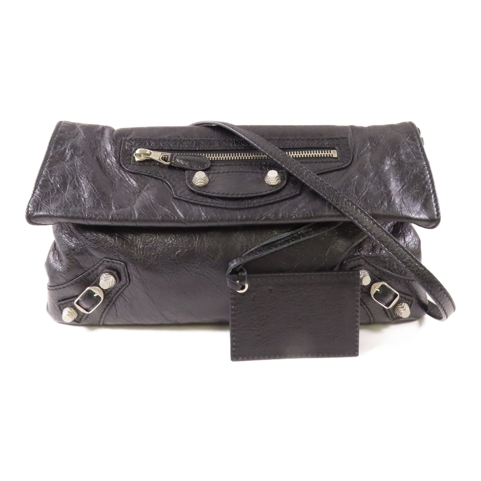 BALENCIAGA 牛皮皮革Giant Envelope銀扣肩背袋