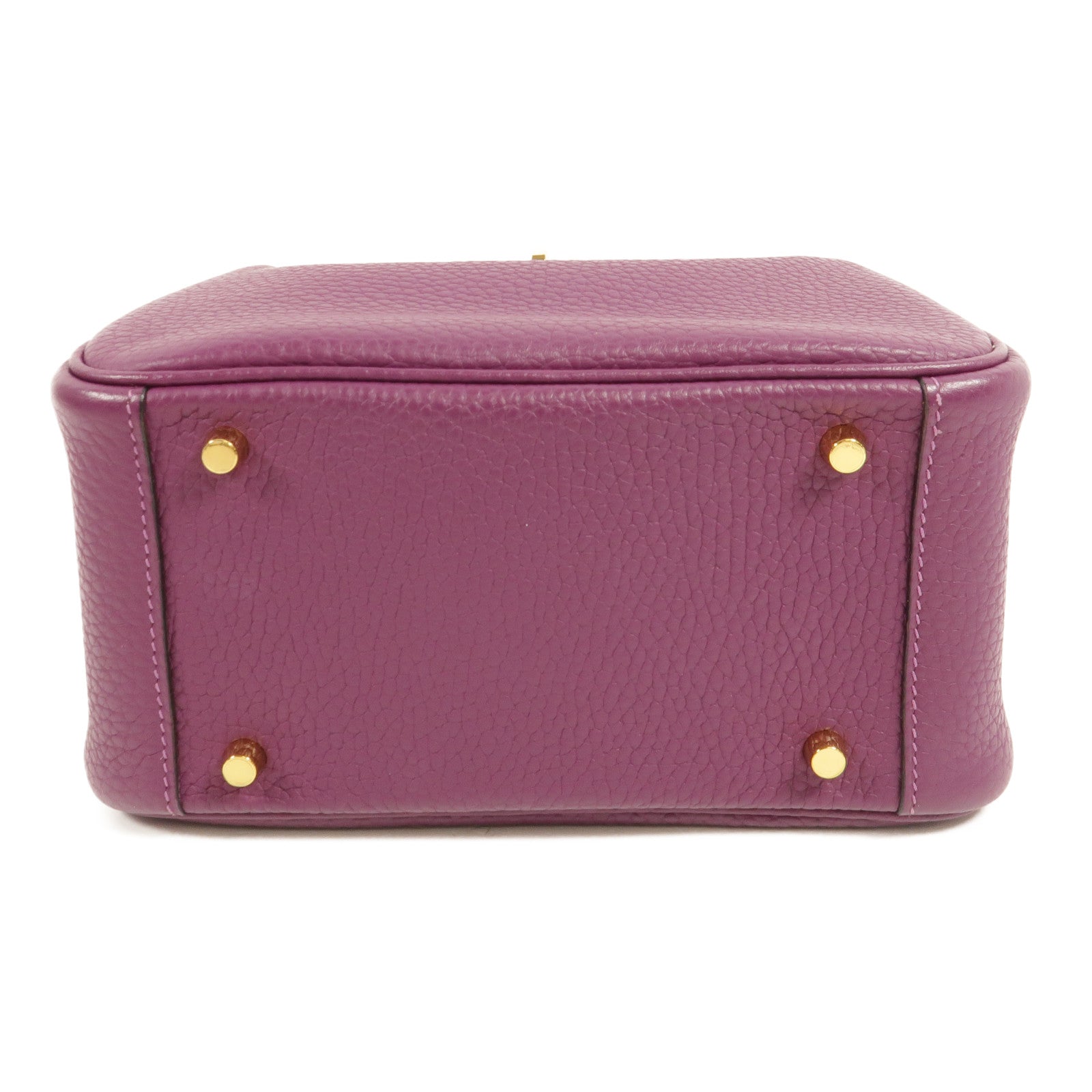 HERMES Clemence皮革Mini Lindy金扣手挽肩背兩用袋Anemone