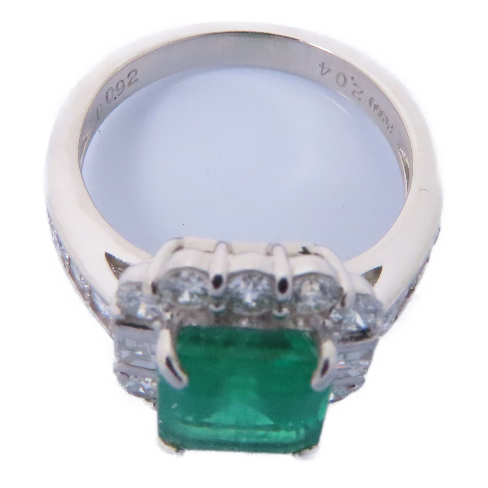 JEWELRY 【激減優惠】PT950鉑金Emerald Ring 2.04ct綠寶石/0.92