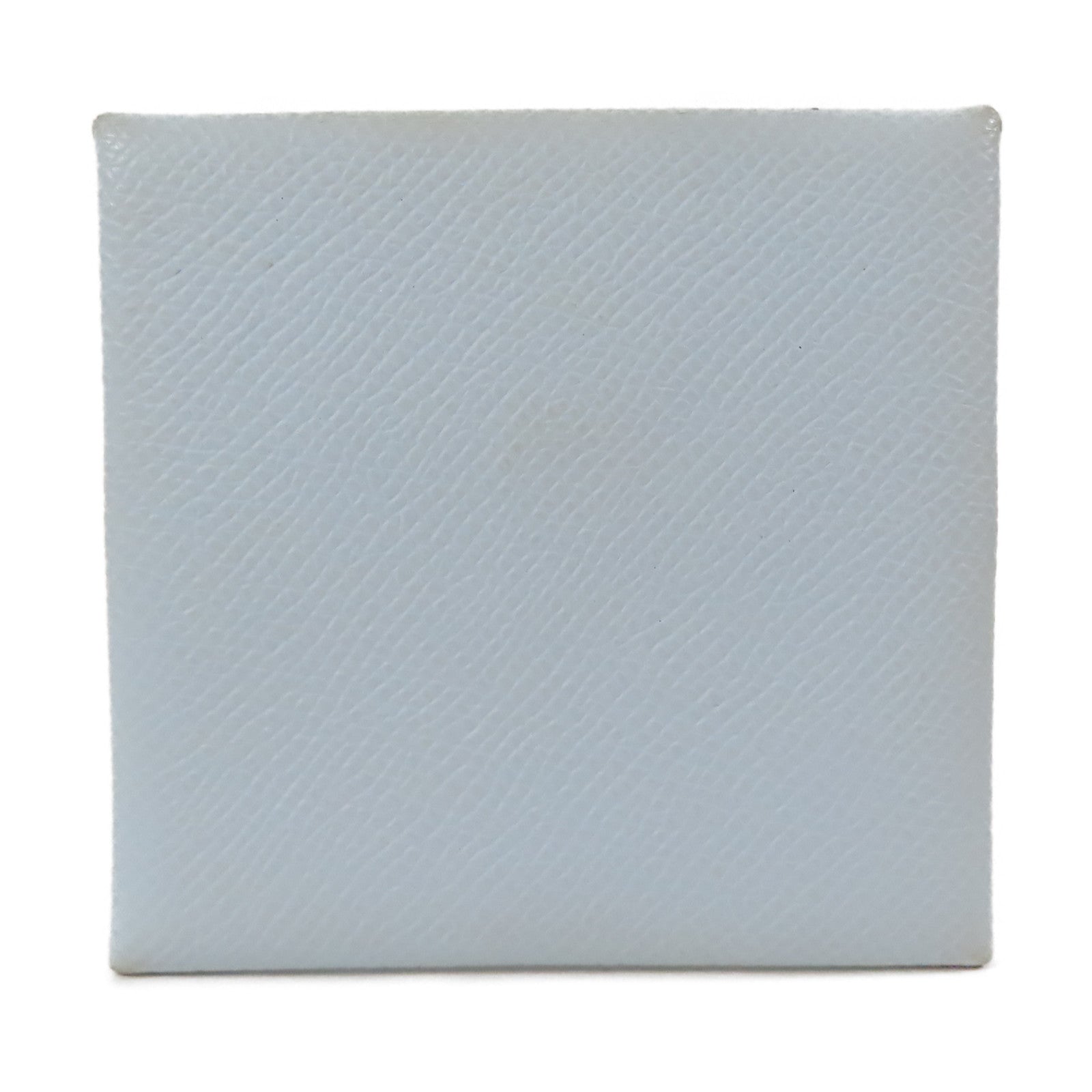 HERMES Epsom皮革Bastia銀扣零錢包Bleu Pale/聖杯藍