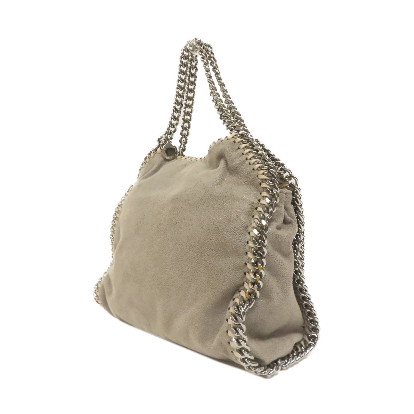 SELECTION 【激減優惠】聚酯纖維Falabella Mini Tote銀扣手挽肩背兩用袋灰色