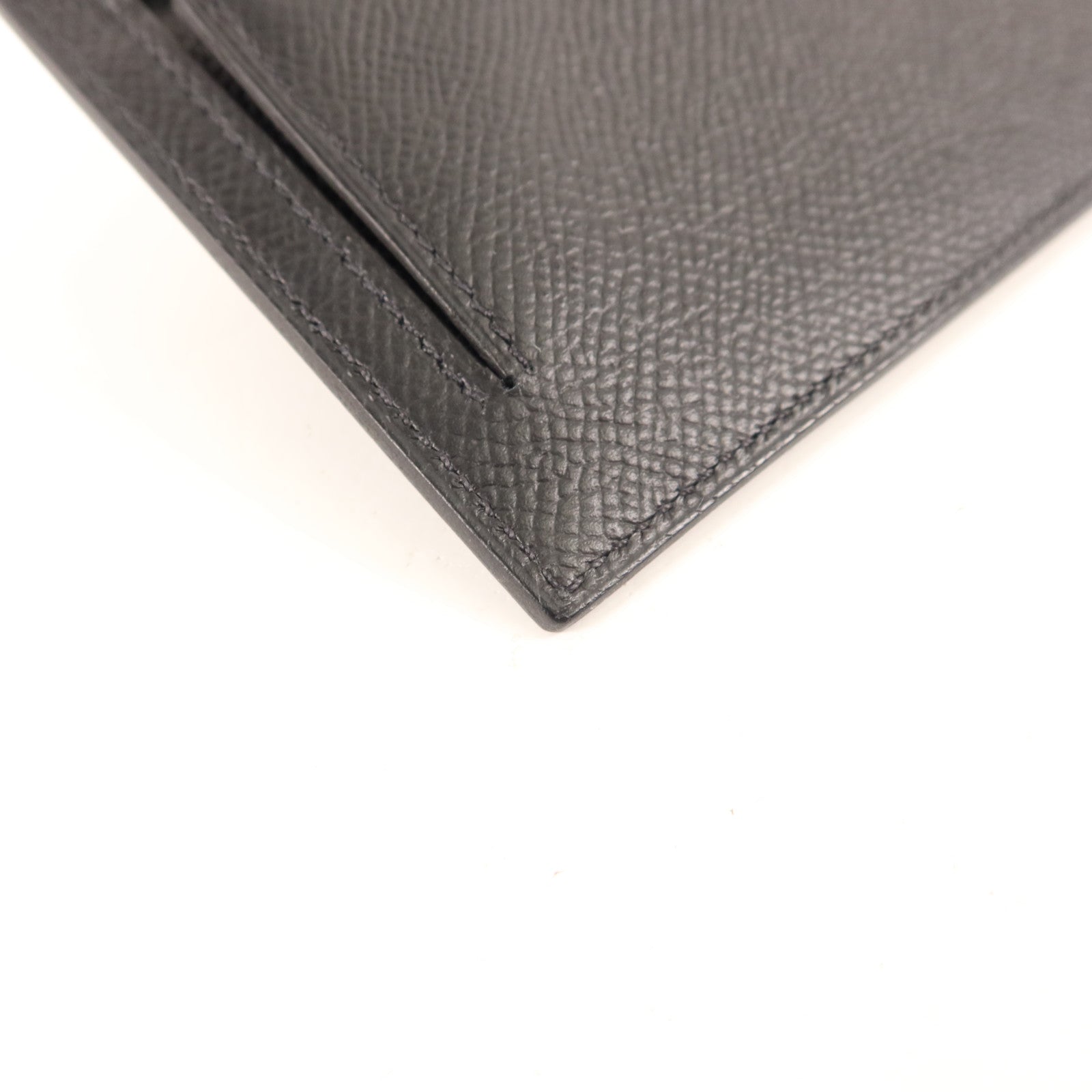 HERMES Epsom皮革Kelly Pocket Wallet金扣錢包Noir