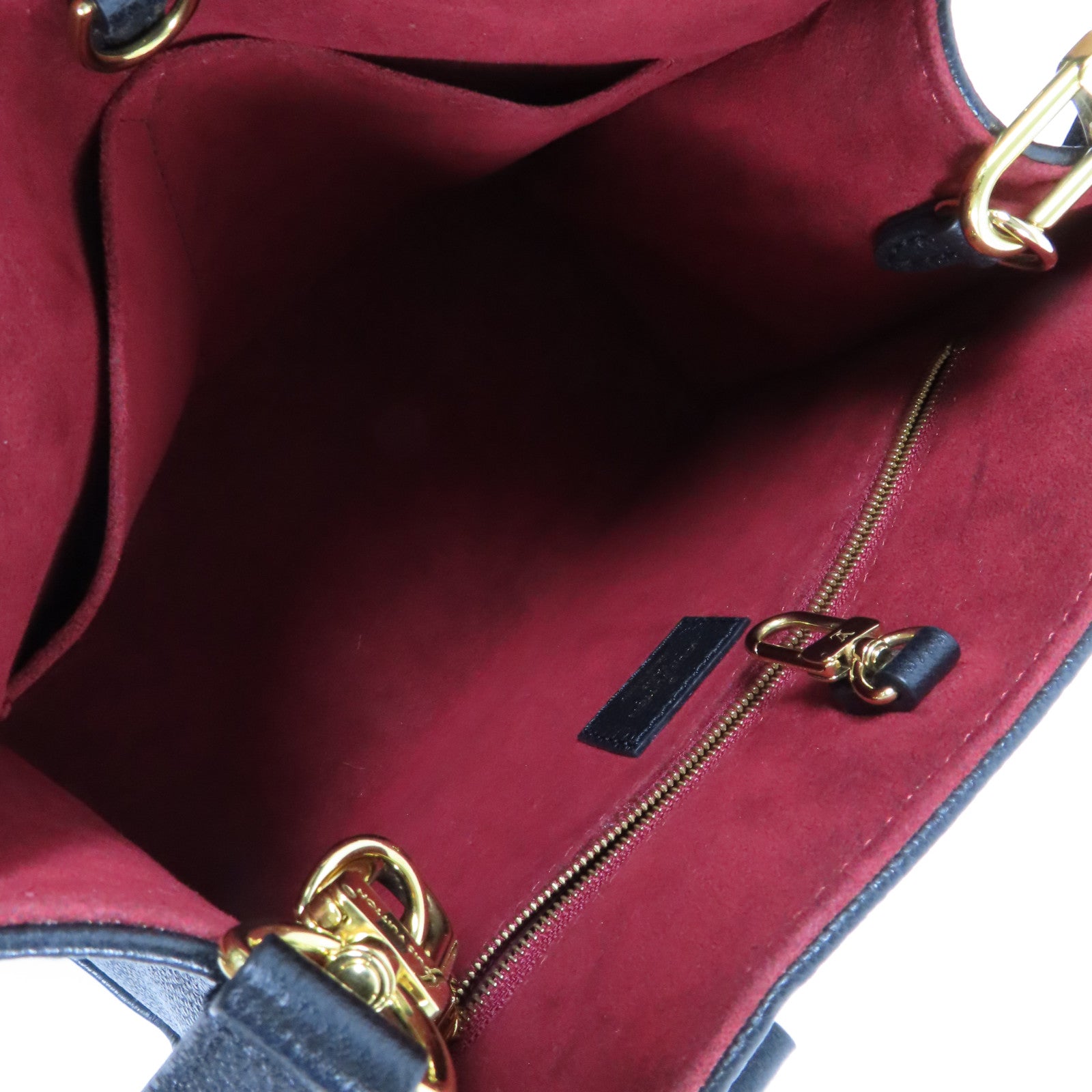 LOUIS VUITTON Monogram Empreinte On The Go PM金扣手挽肩背兩用袋黑色/米色