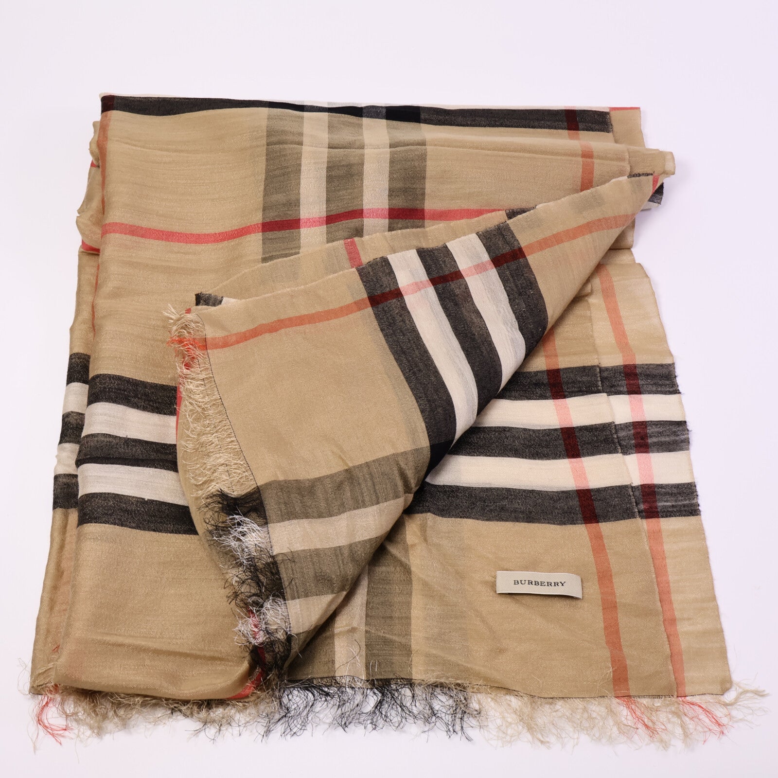BURBERRY 絲質/羊毛Scarf圍巾