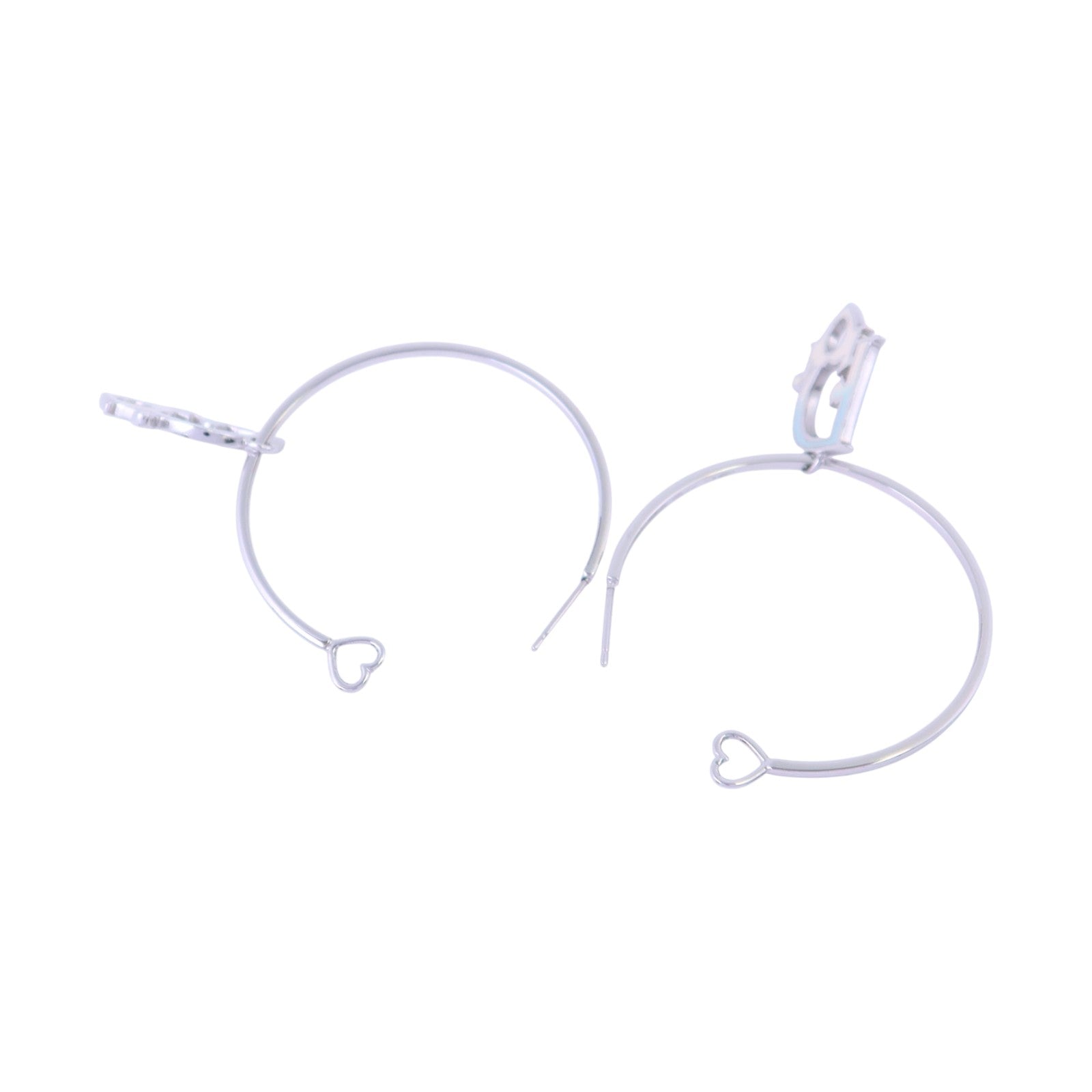 Dior 金屬Hoop Earrings銀扣耳環
