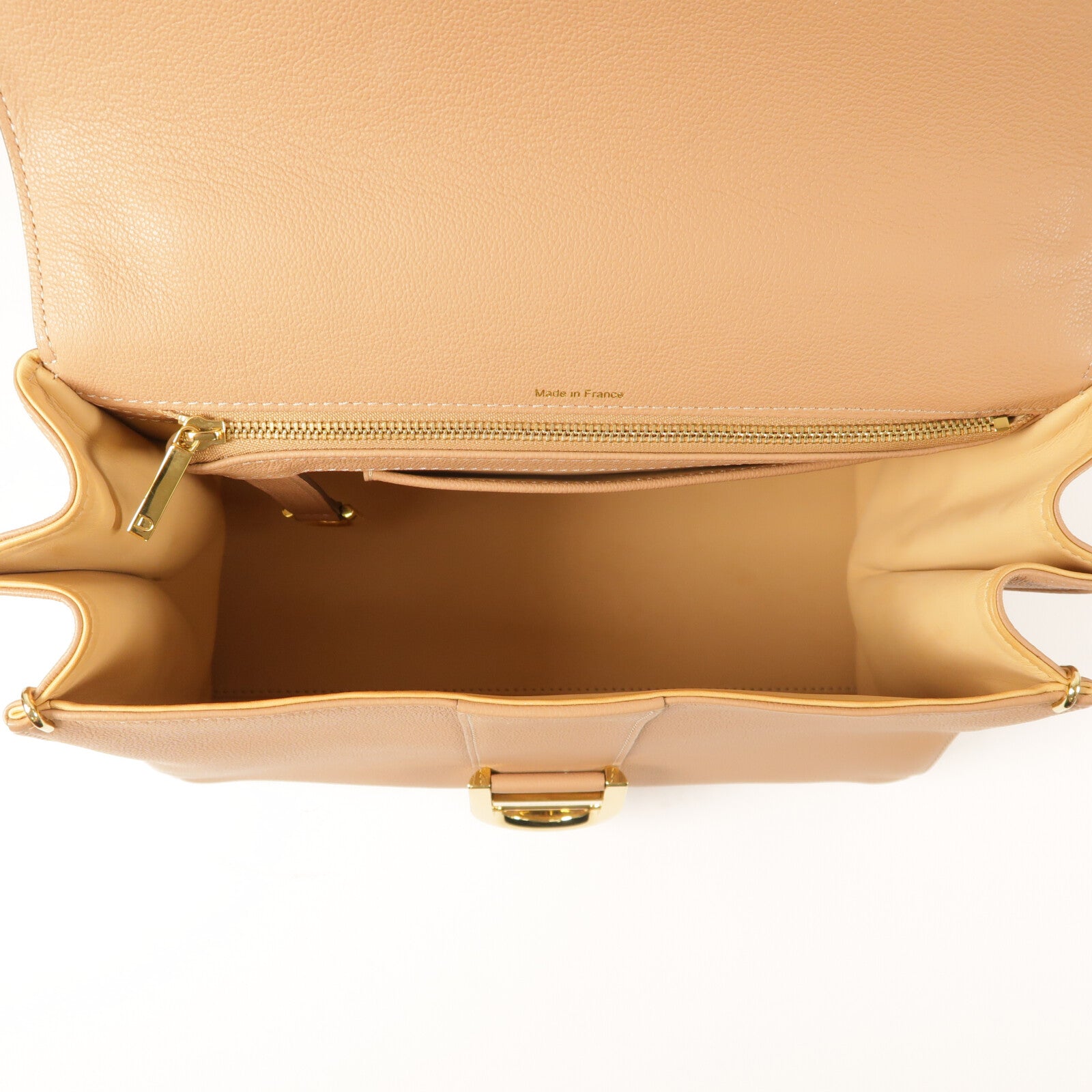 Delvaux 牛皮皮革Billant MM金扣手挽肩背兩用袋