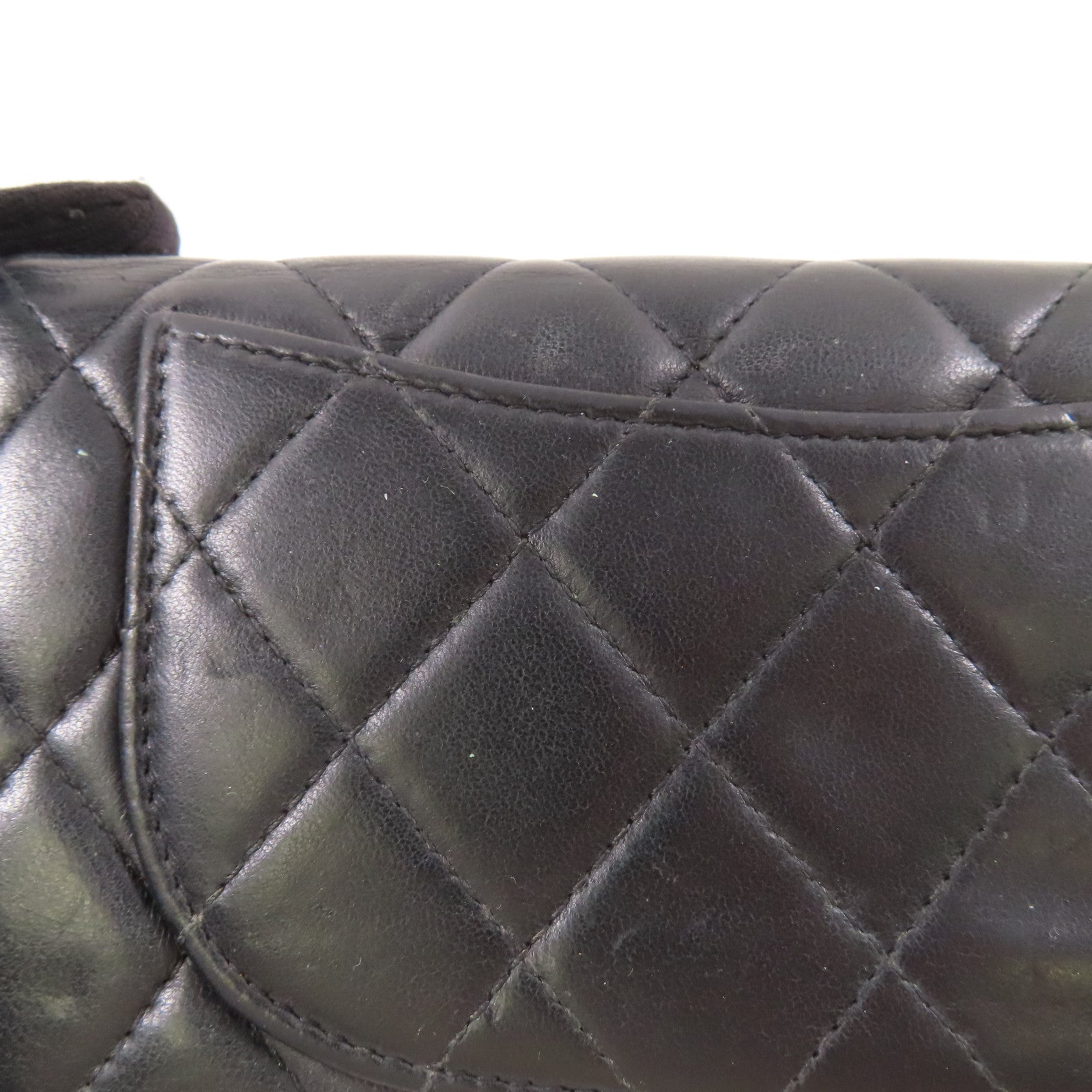 CHANEL 羊皮皮革Long Wallet銀扣長錢包