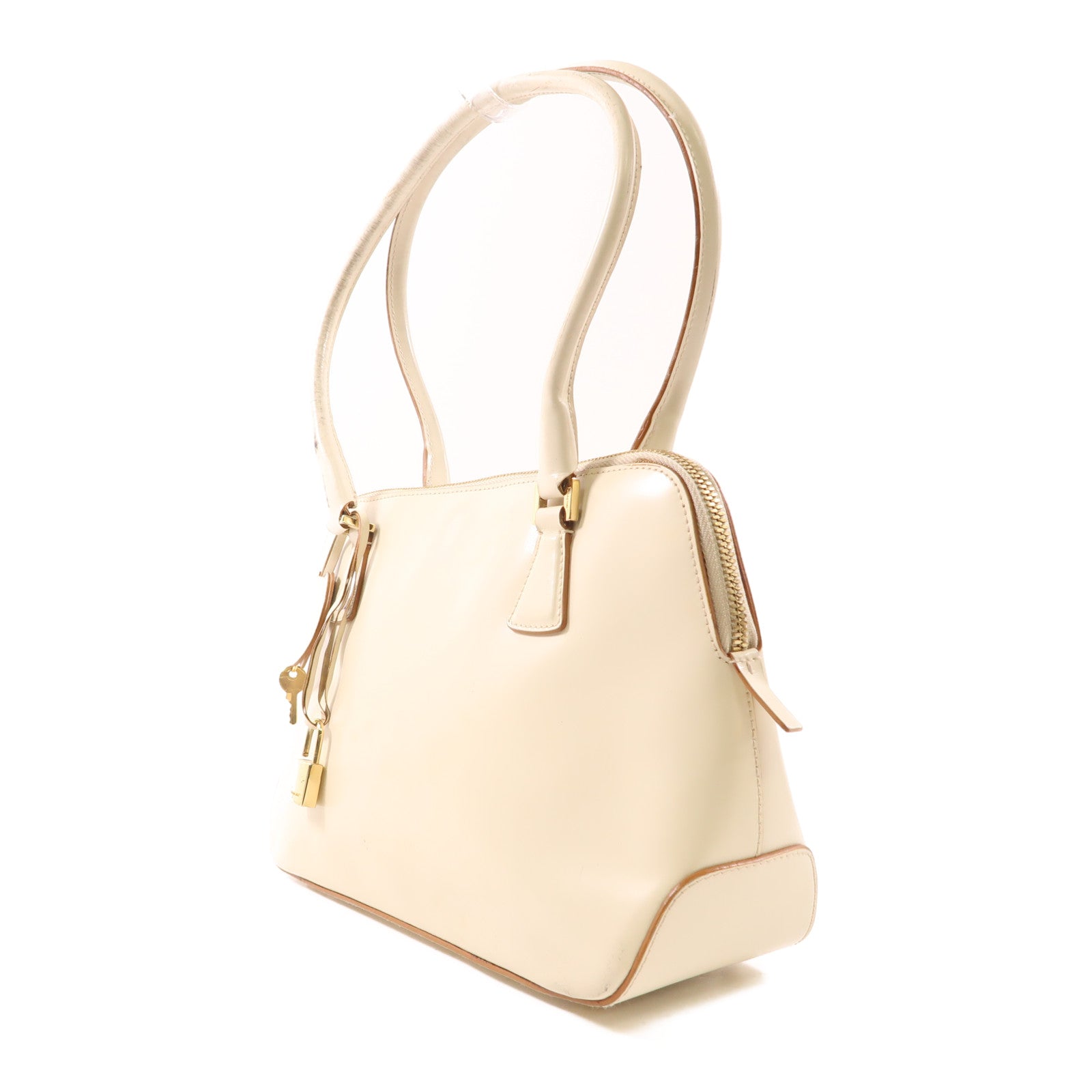 Salvatore Ferragamo 【激減優惠】塗層帆布Hand Bag金扣手挽袋