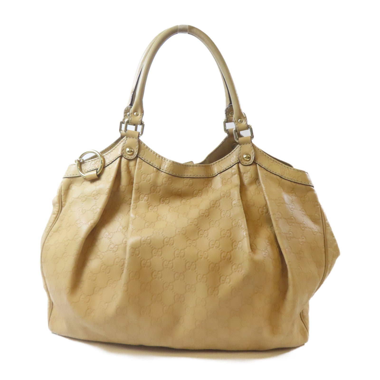 GUCCI 牛皮皮革Shoulder Bag金扣肩背袋啡色