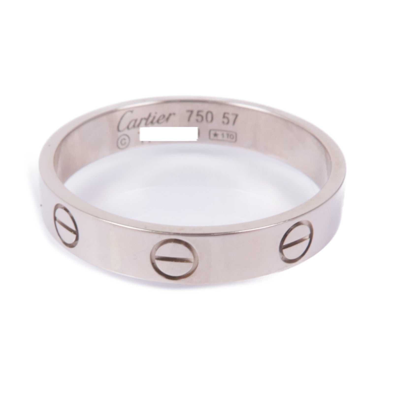 CARTIER 18K白金Mini Love Ring戒指Cartier#57/US#7.75