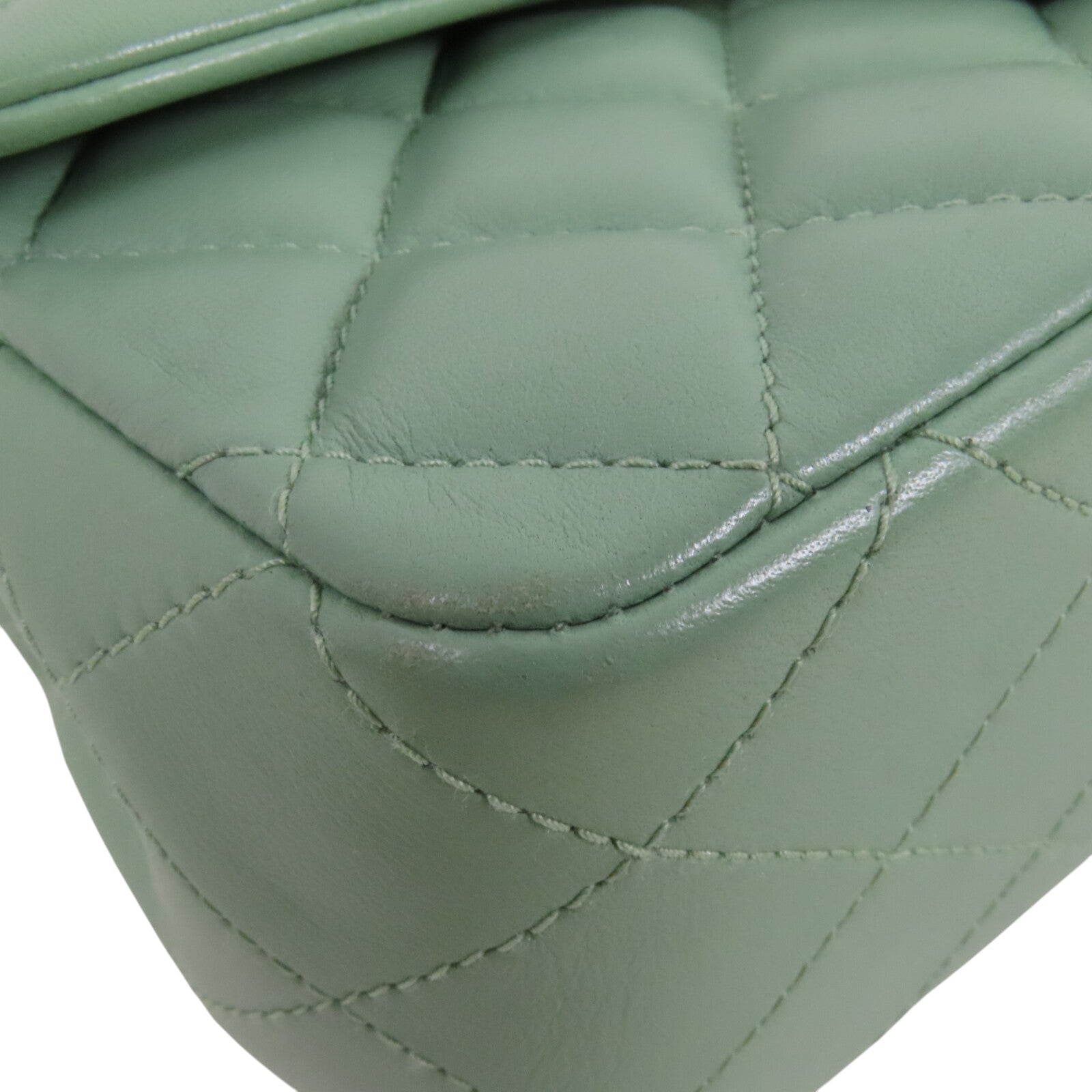 CHANEL 羊皮皮革Mini Classic 20金扣鏈帶肩背袋