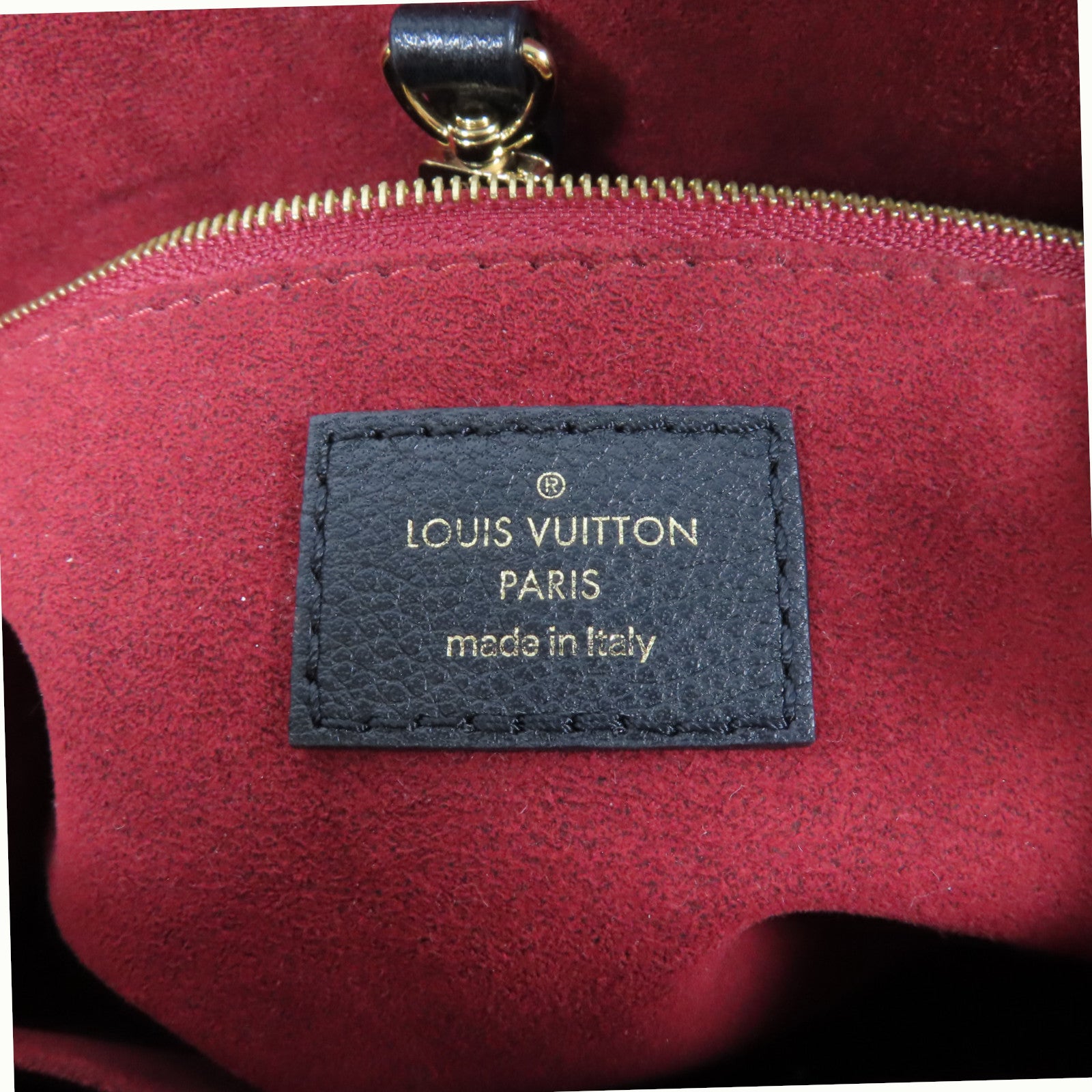LOUIS VUITTON Monogram Empreinte On The Go PM金扣手挽肩背兩用袋黑色/米色
