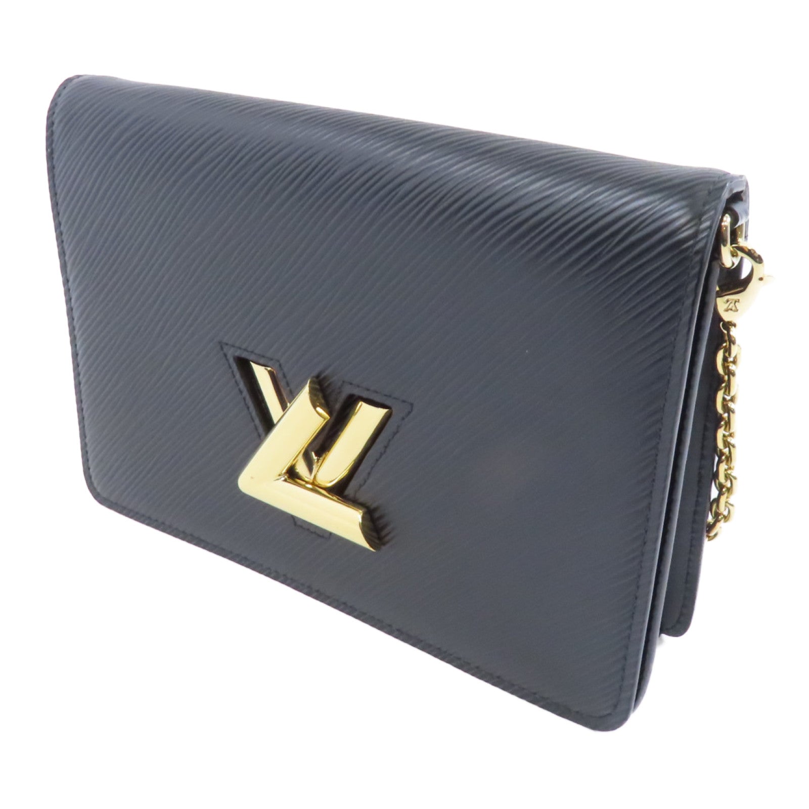 LOUIS VUITTON Epi Twist金扣鏈帶肩背袋黑色