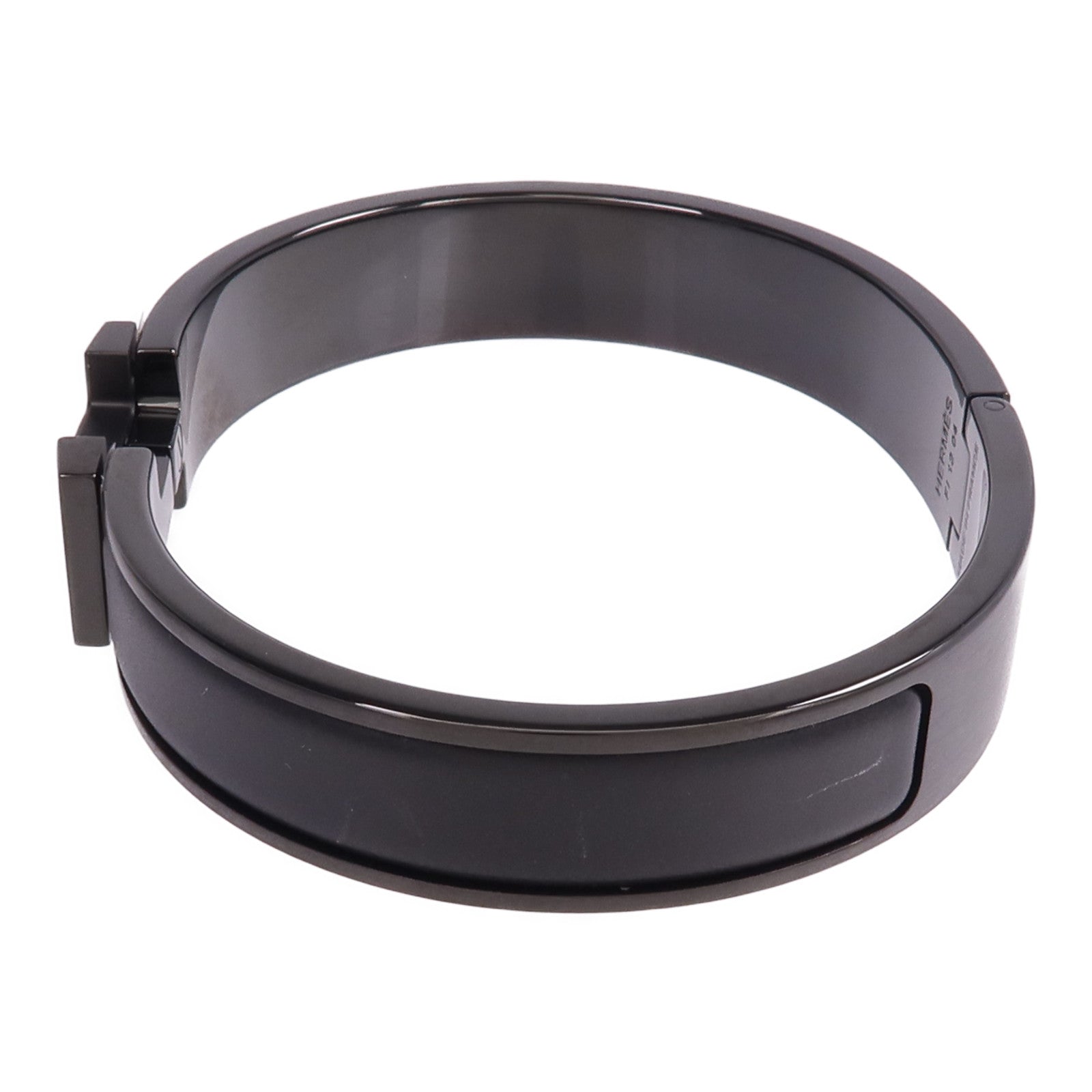 HERMES 金屬/琺瑯Clic HH So Black手鐲