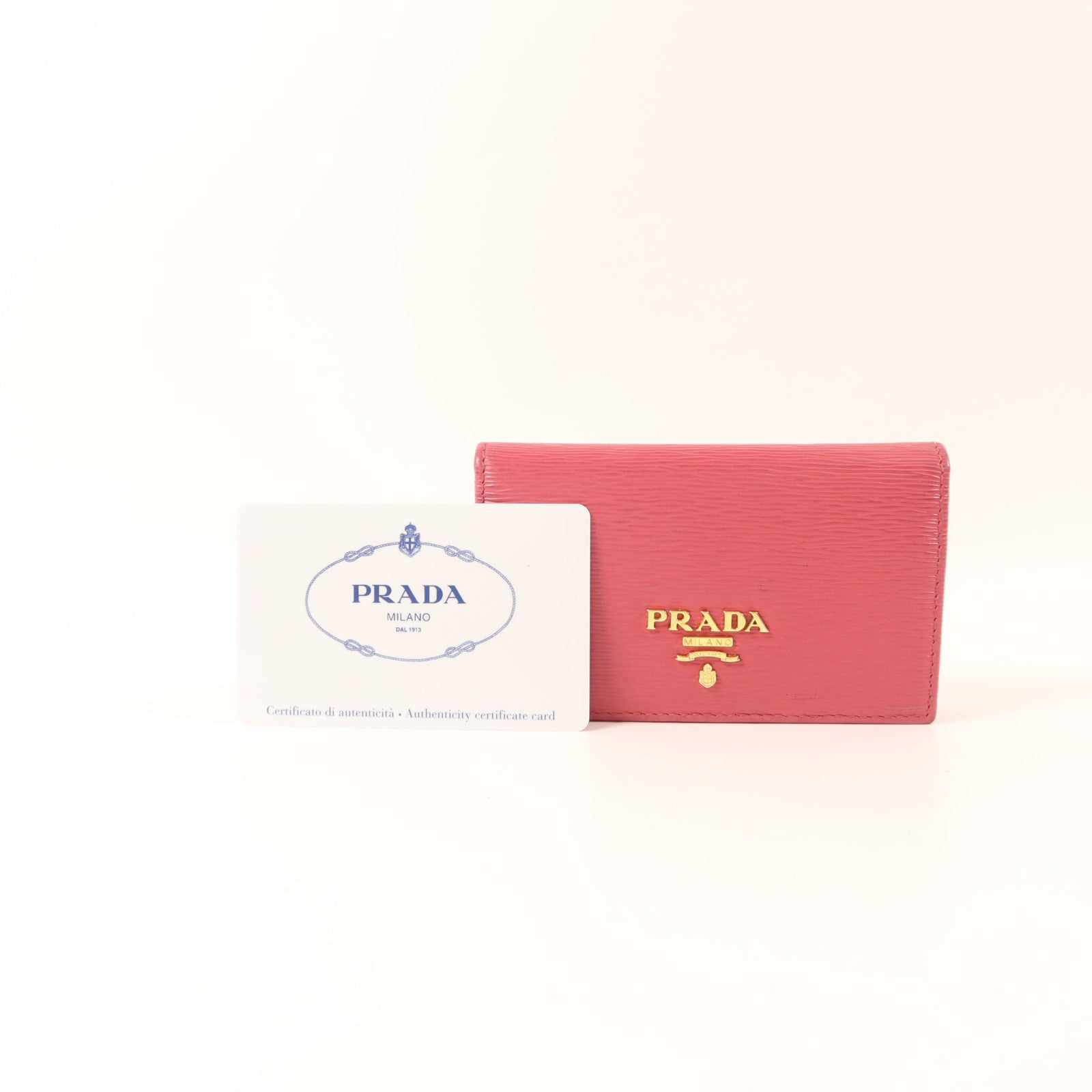 PRADA 牛皮皮革Card Case金扣卡片套