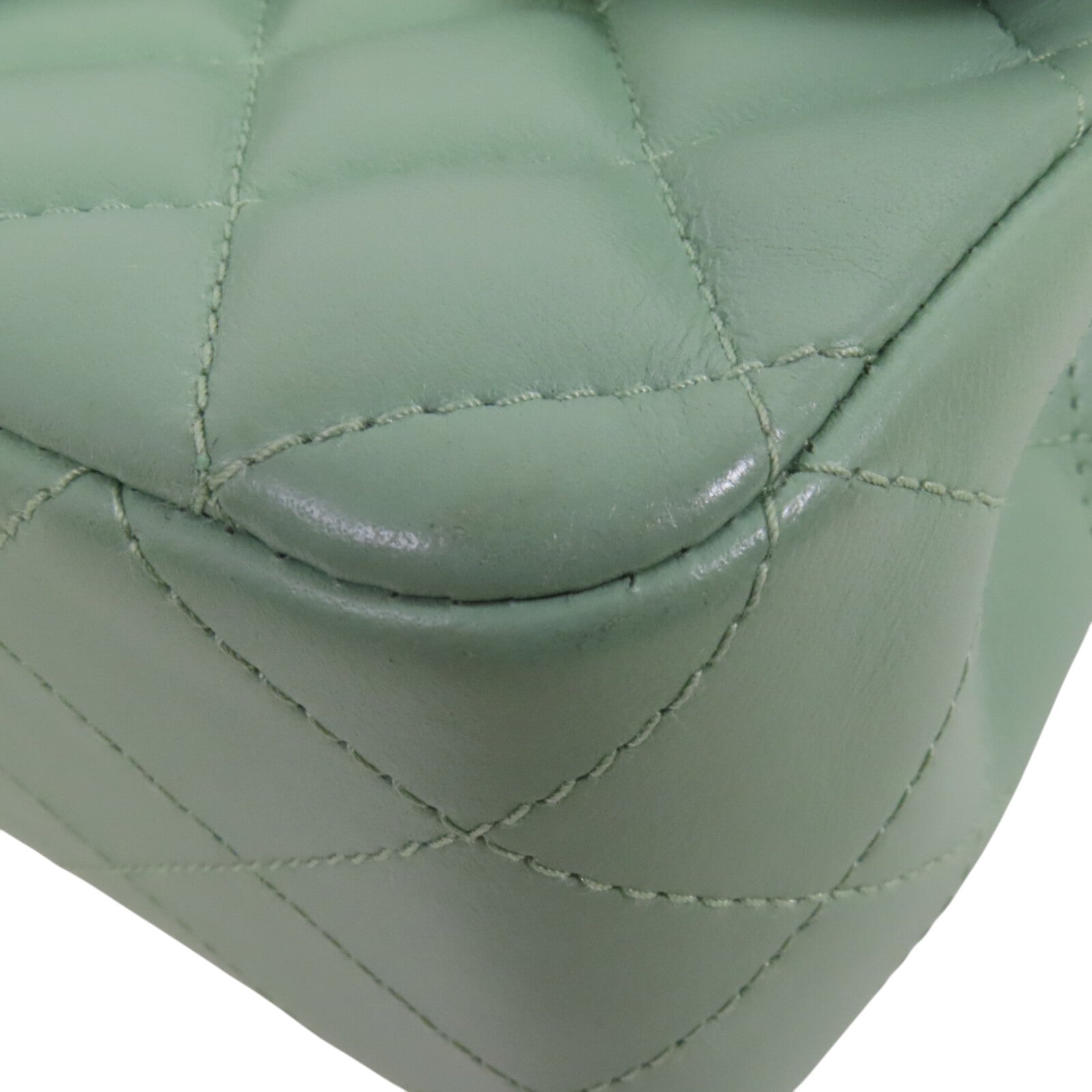 CHANEL 羊皮皮革Mini Classic 20金扣鏈帶肩背袋