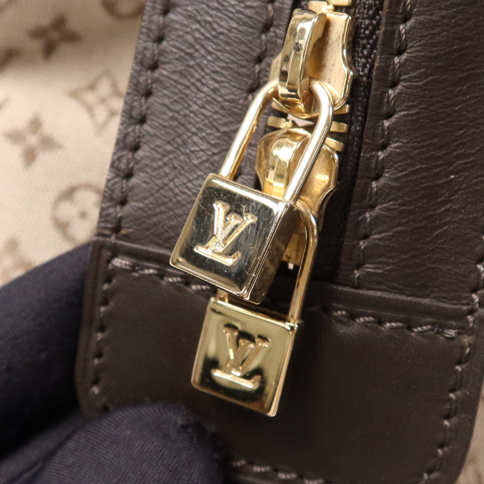LOUIS VUITTON Monogram Mini Josephine GM金扣手挽袋